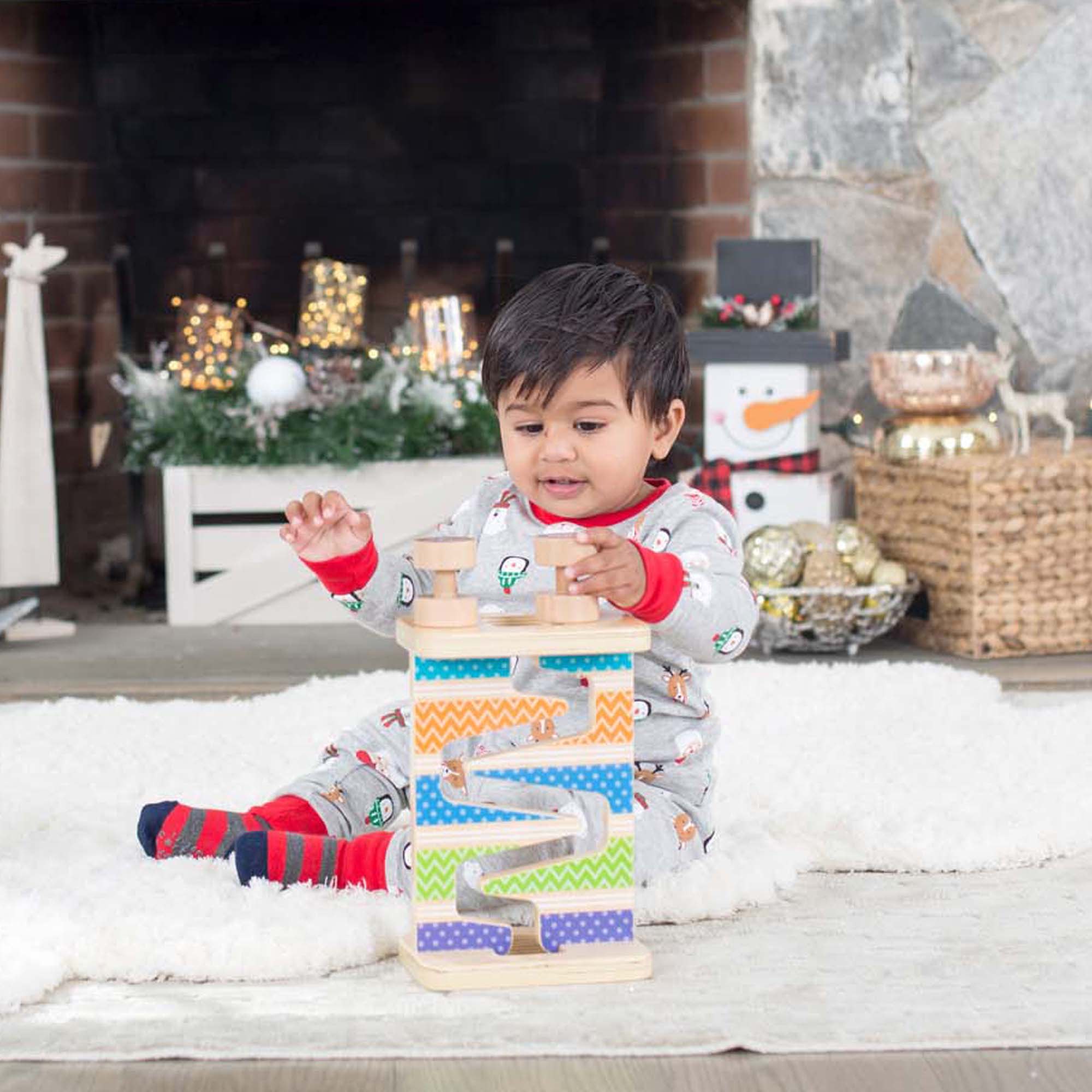 First Play Wooden Safari Zig-Zag Tower - Image 7