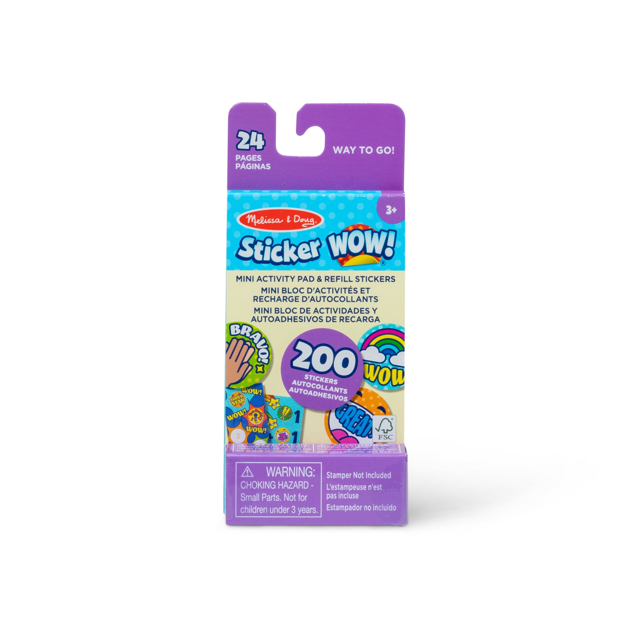 Sticker WOW!® Mini Activity Pad & Refill Stickers - Way to Go! (200+ Stickers. Stamper Not Included)