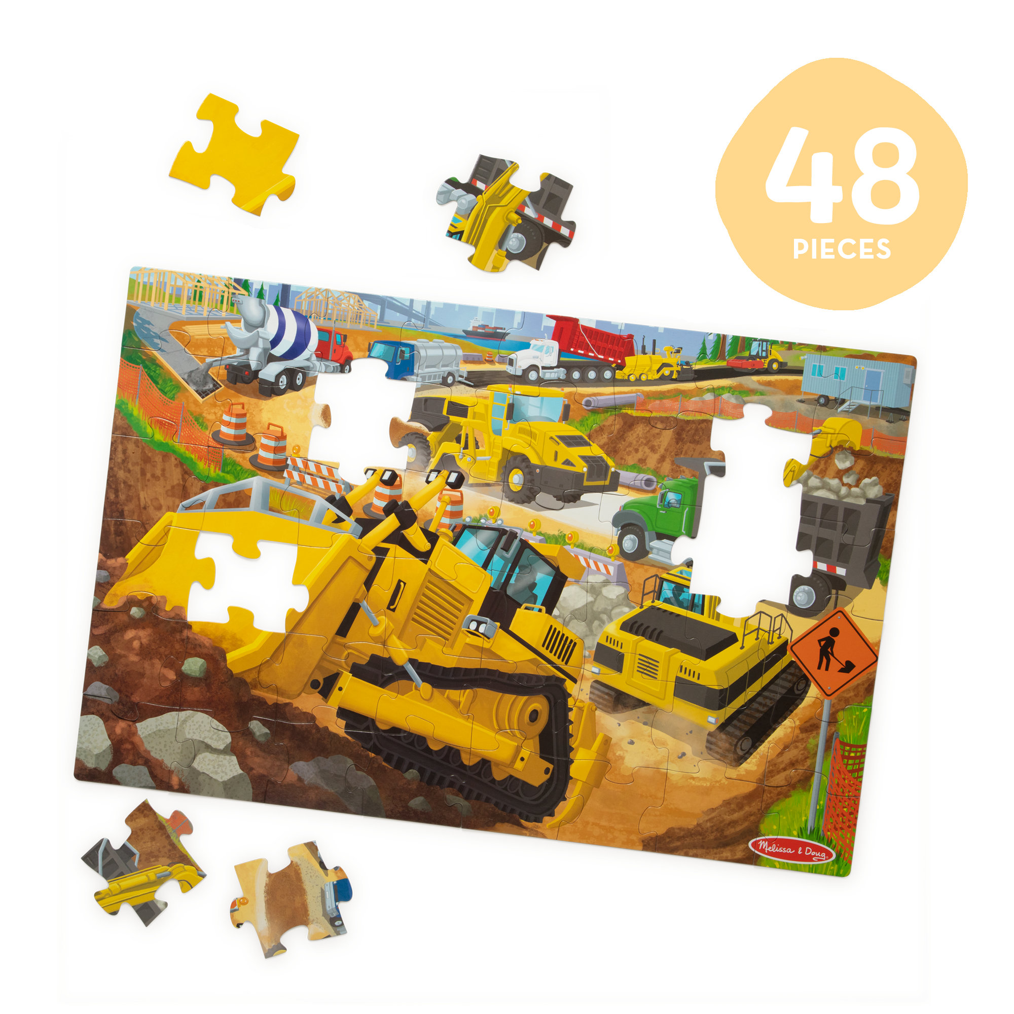 Building Site Floor Puzzle - 48 Pieces - Image 3