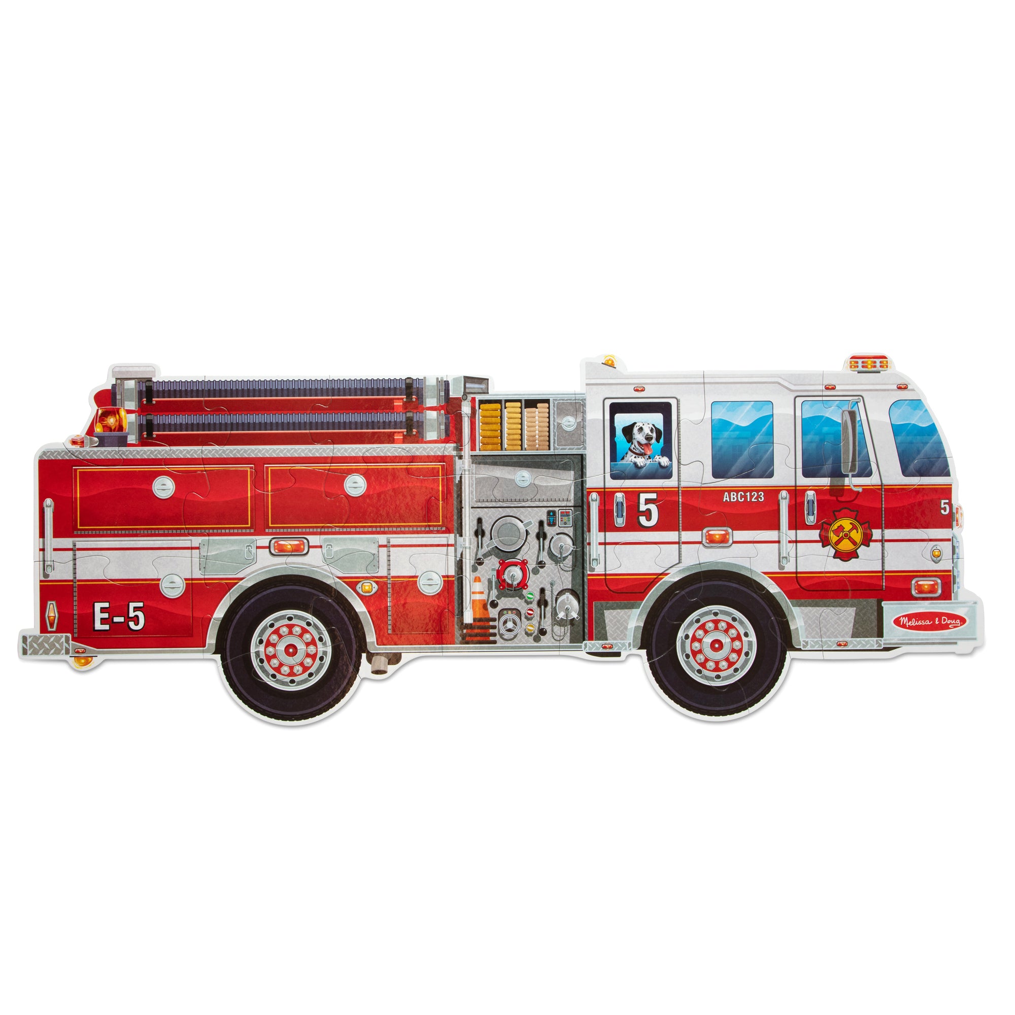 Giant Fire Truck Floor Puzzle - 24 Pieces