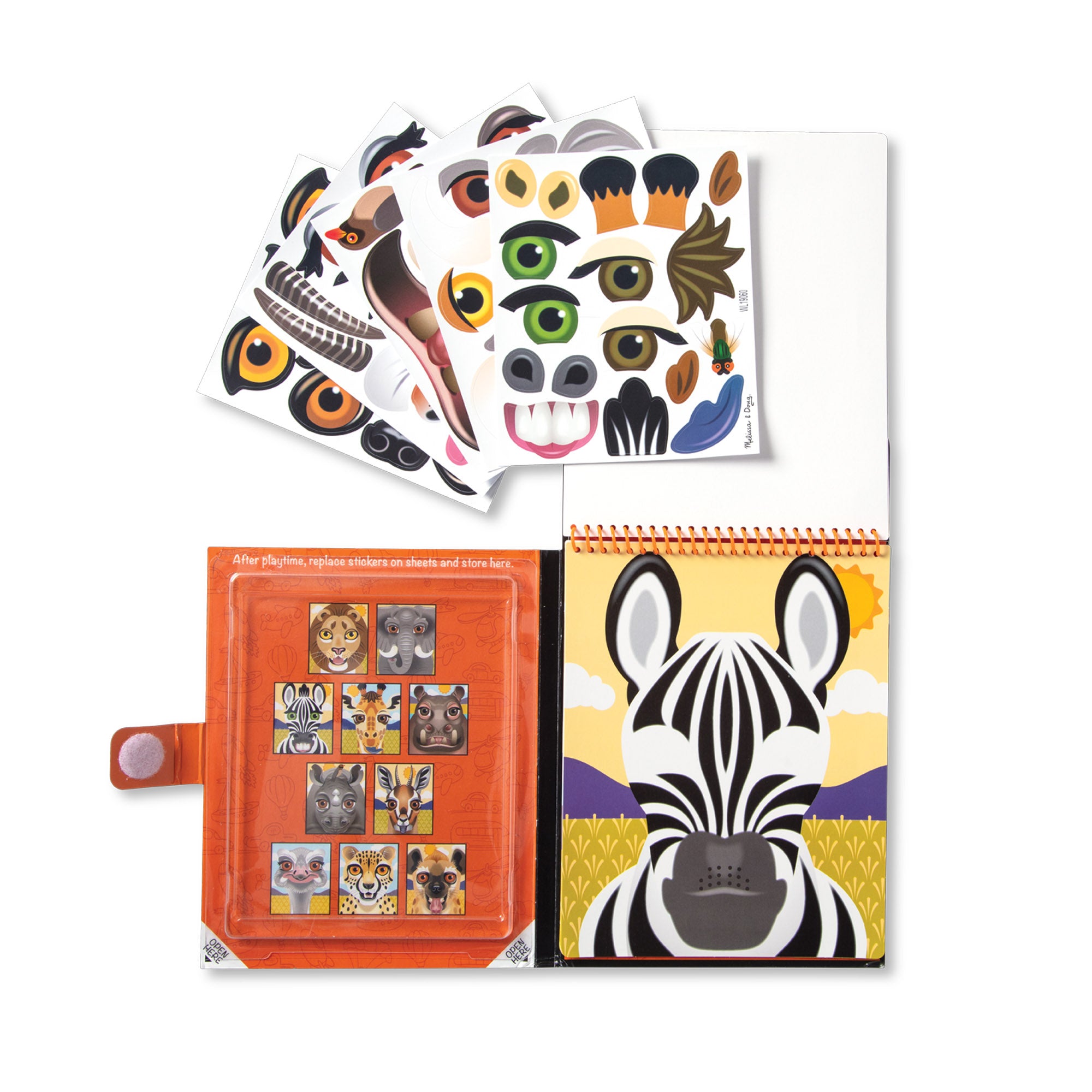 Make-a-Face – Safari Reusable Sticker Pad – On the Go Travel Activity - Image 5