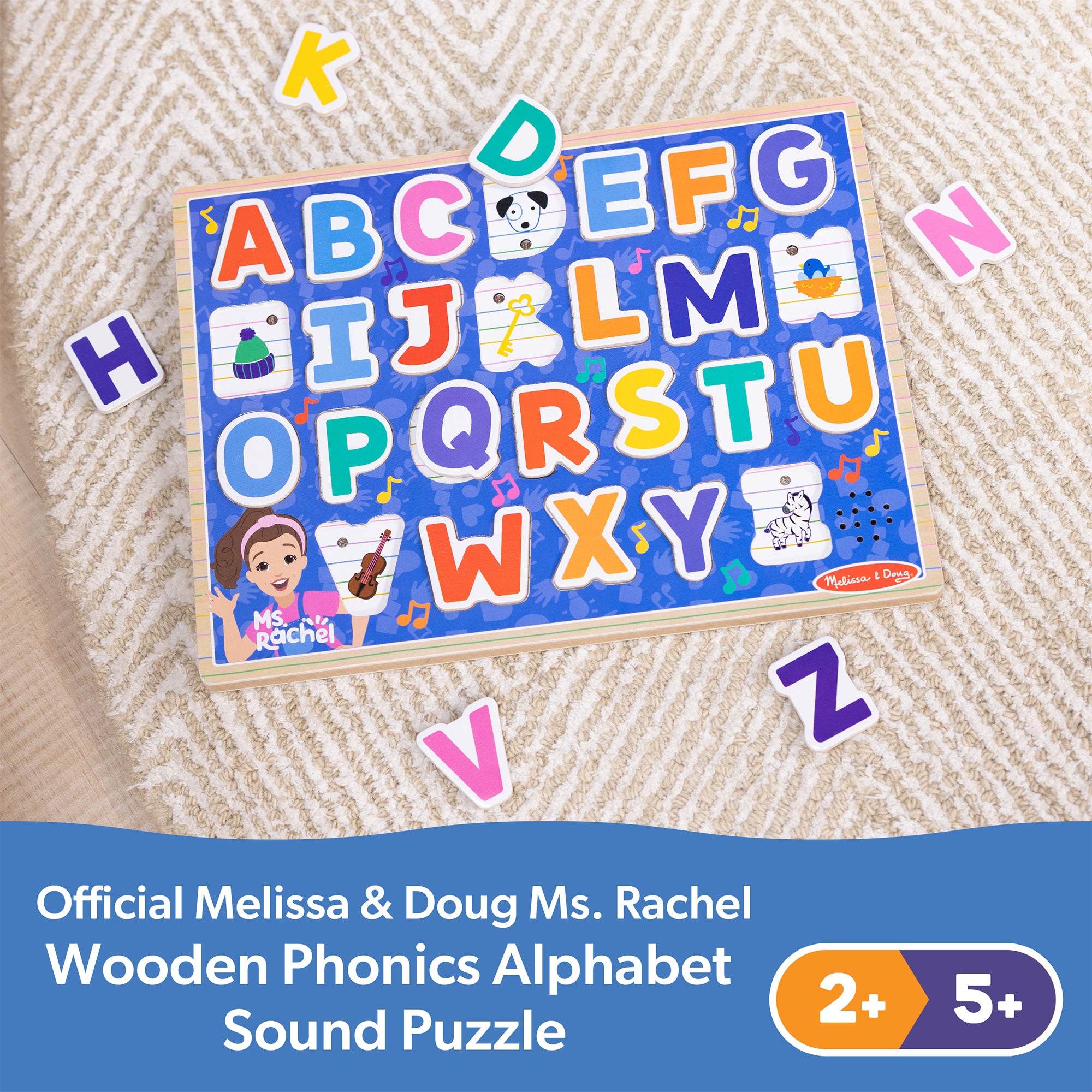 Ms. Rachel™ Wooden Phonics Alphabet Sound Puzzle - 26 Pieces - Image 9