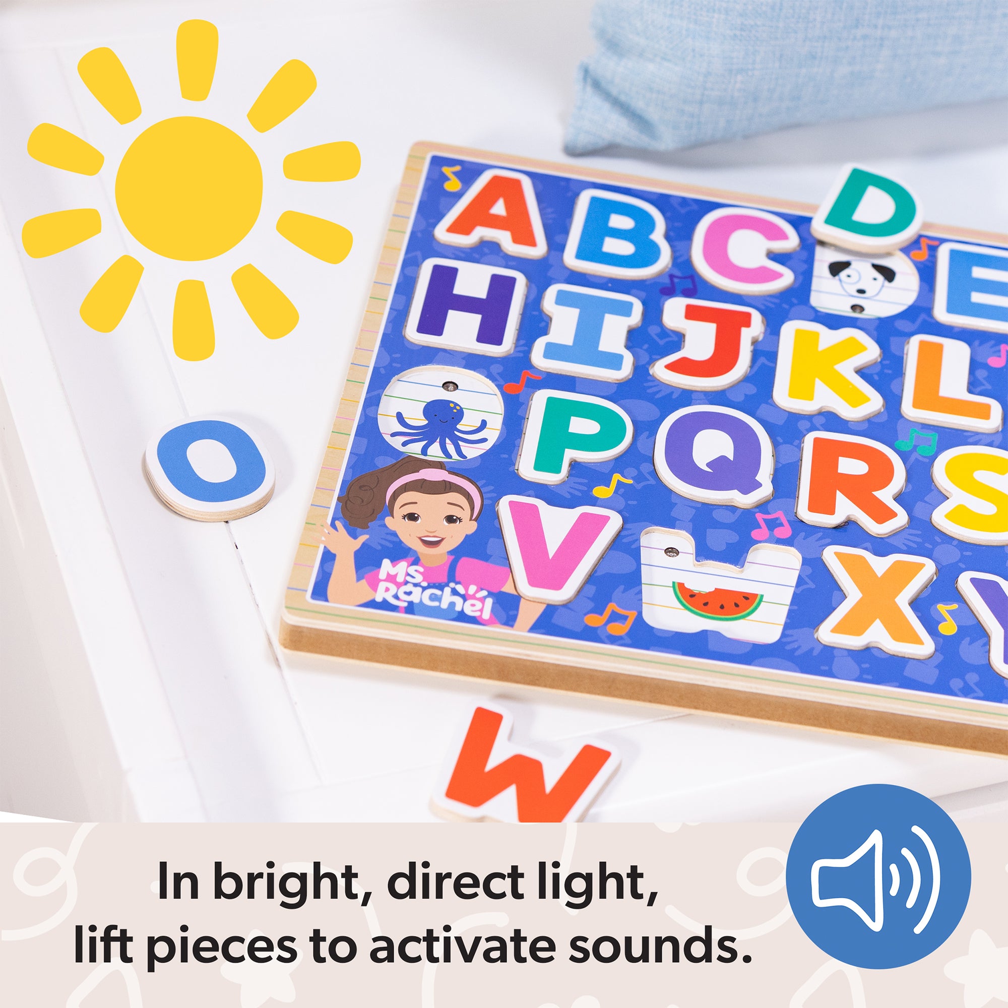 Ms. Rachel™ Wooden Phonics Alphabet Sound Puzzle - 26 Pieces - Image 2