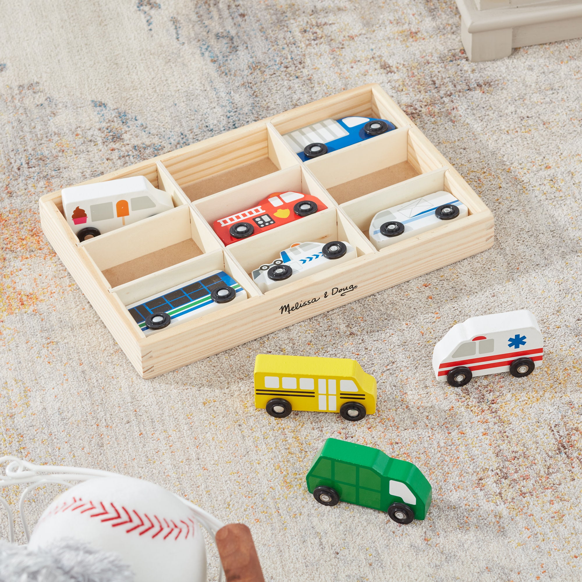 Wooden Town Vehicles Set - Image 9