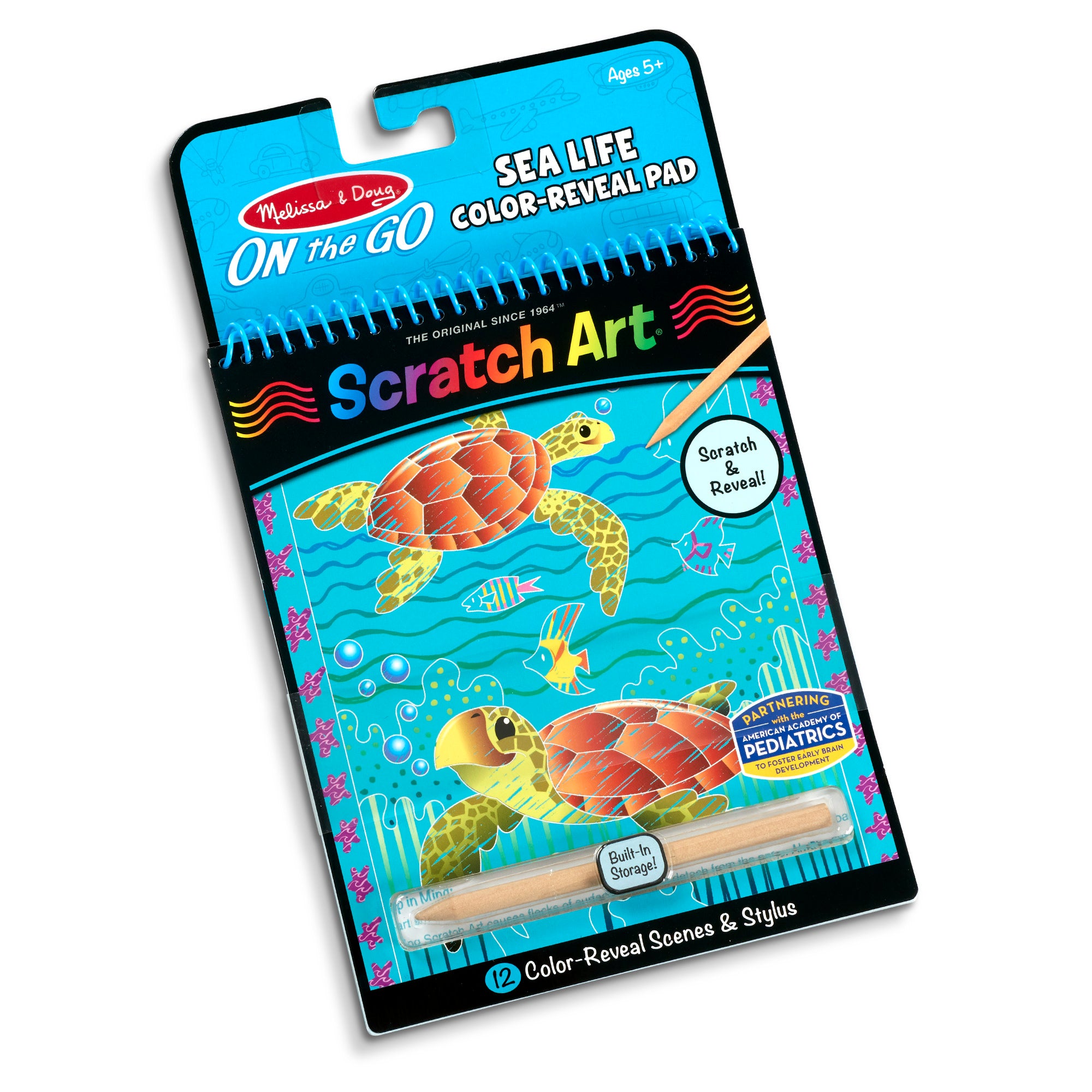 On the Go Scratch Art Color-Reveal Pad - Sea Life