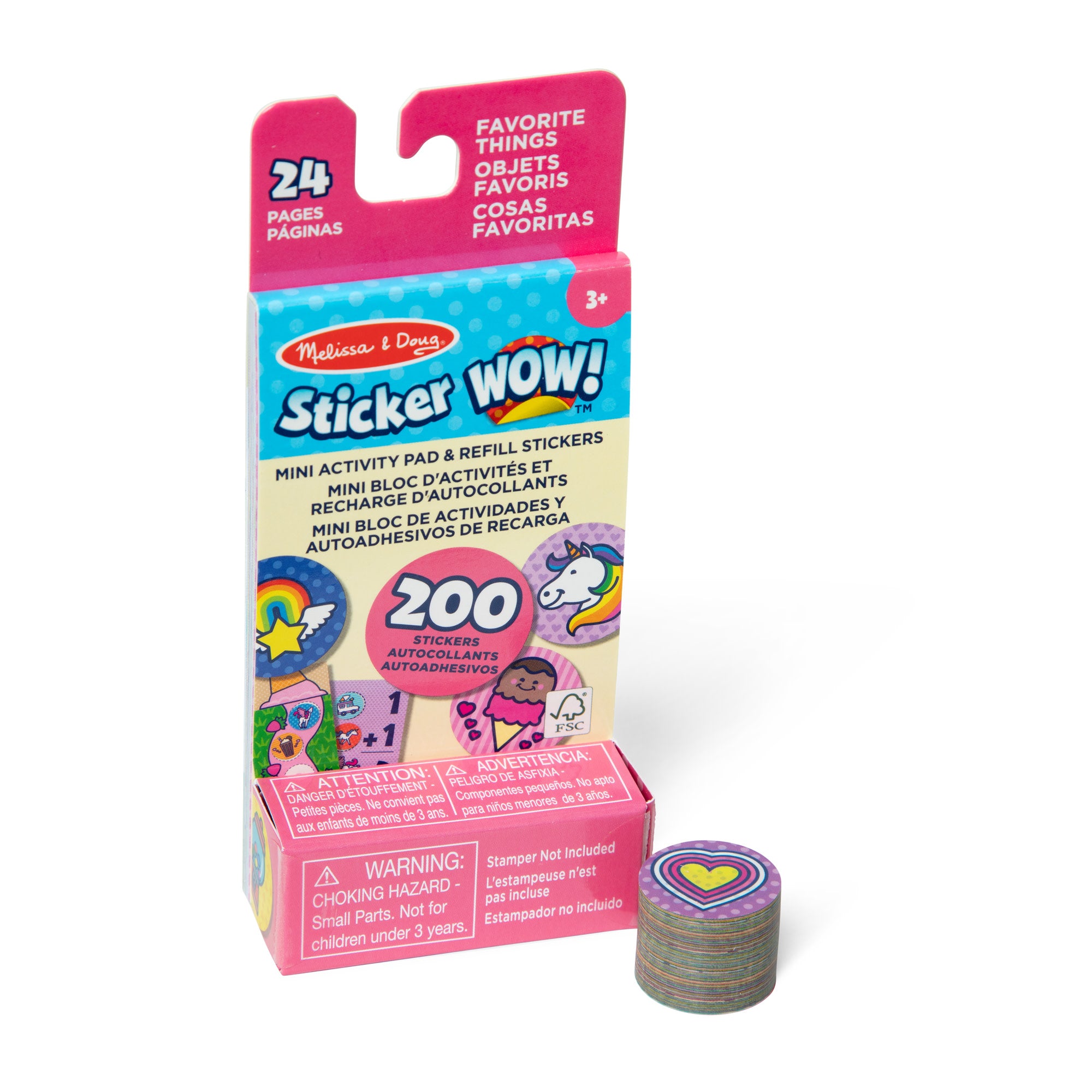 Sticker WOW!® Mini Activity Pad & Refill Stickers - Favorite Things (200+ Stickers. Stamper Not Included)