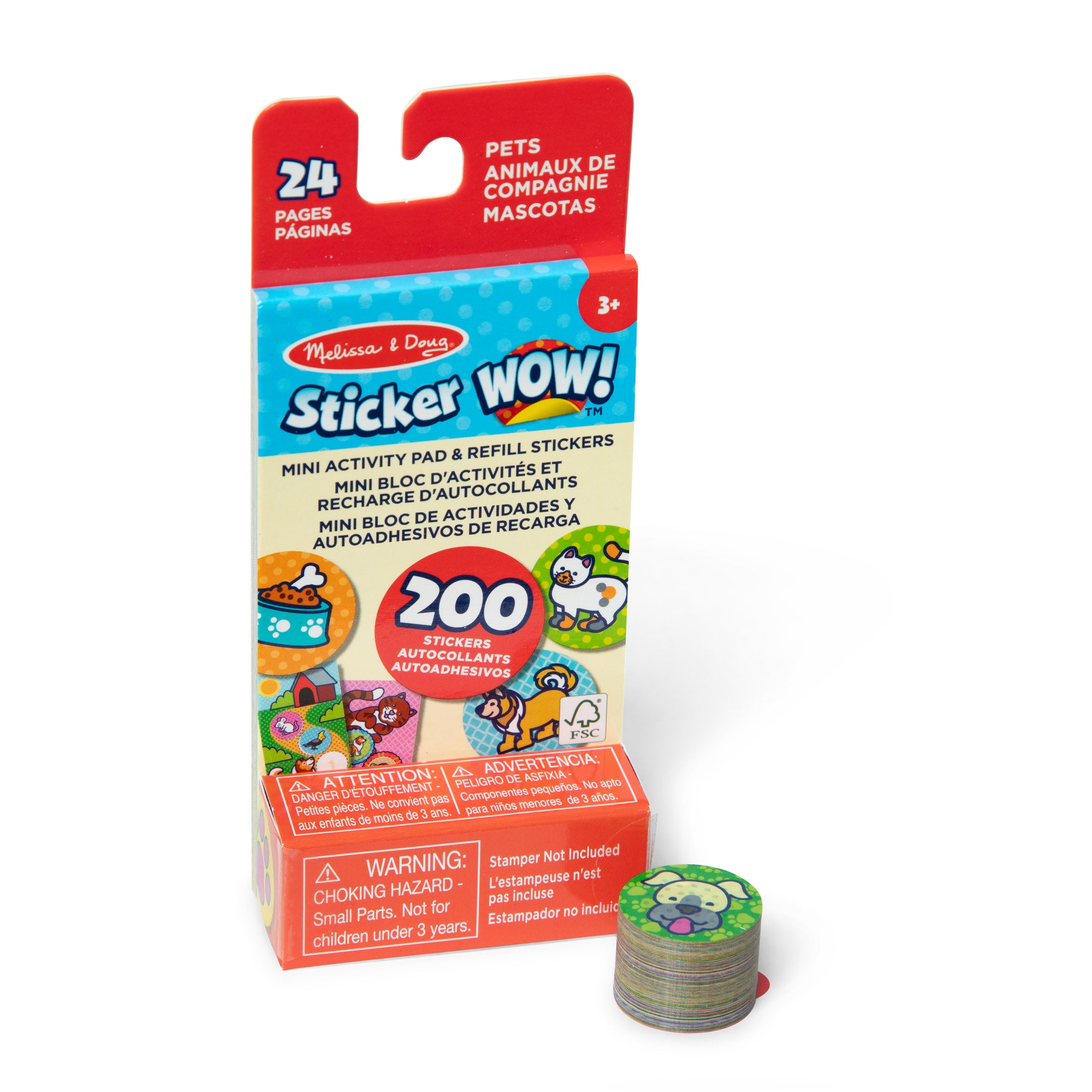 Sticker WOW!® Mini Activity Pad & Refill Stickers - Pets (200+ Stickers. Stamper Not Included)