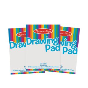 Drawing Paper Pad (50 Sheets. 9 x 12 Inches) 3-Pack