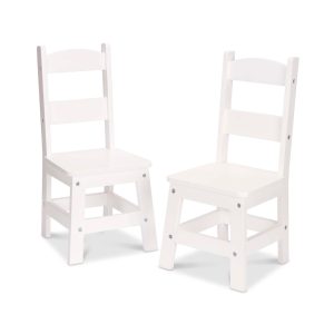 Wooden Chair Pair  - White