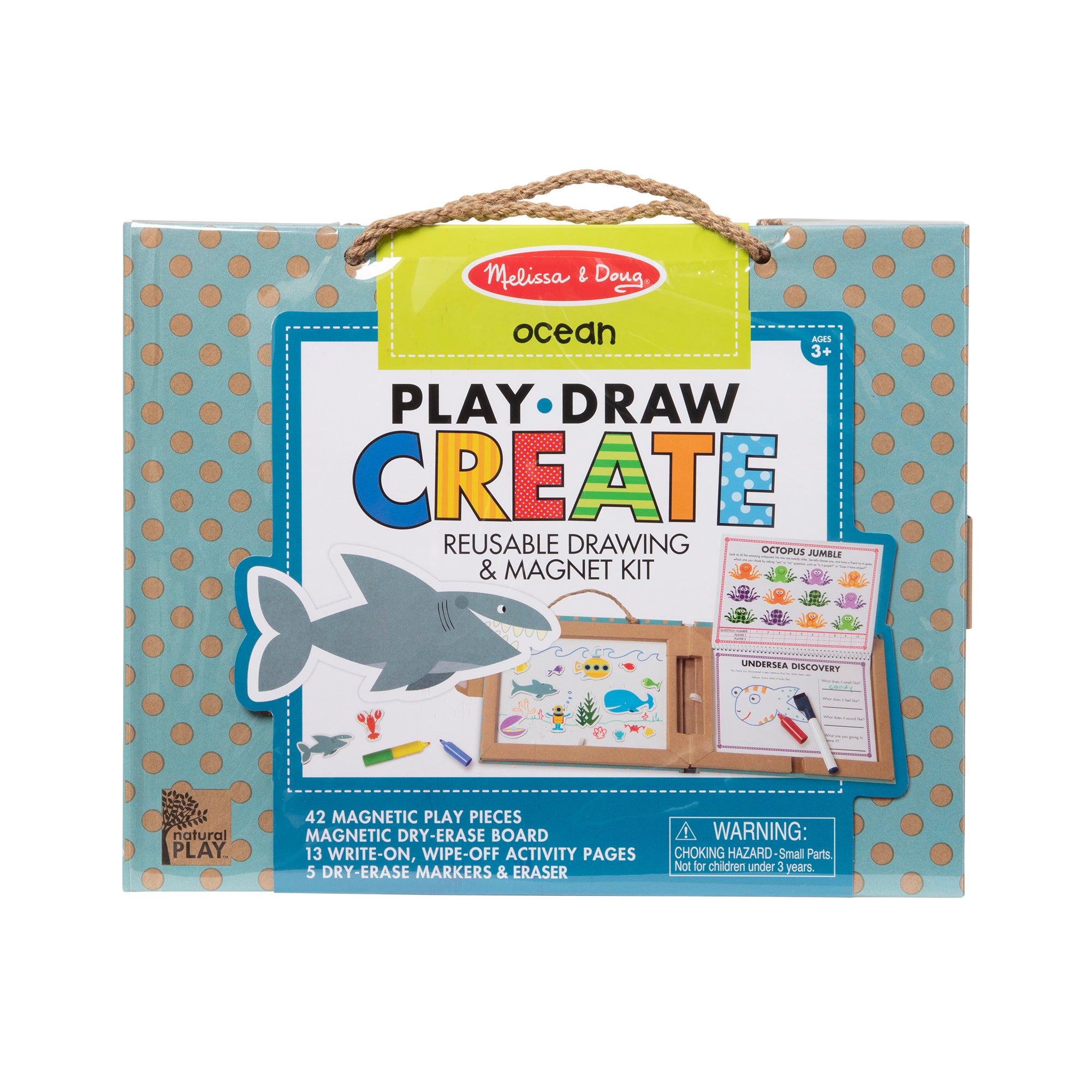 Natural Play: Play. Draw. Create Reusable Drawing & Magnet Kit – Ocean - Image 8
