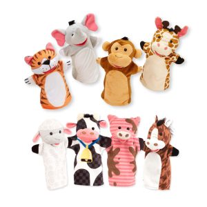 Hand Puppet 2-Pack: Farm Friends. Zoo Friends