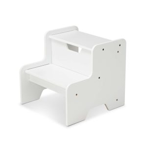 Wooden Step Stool - White