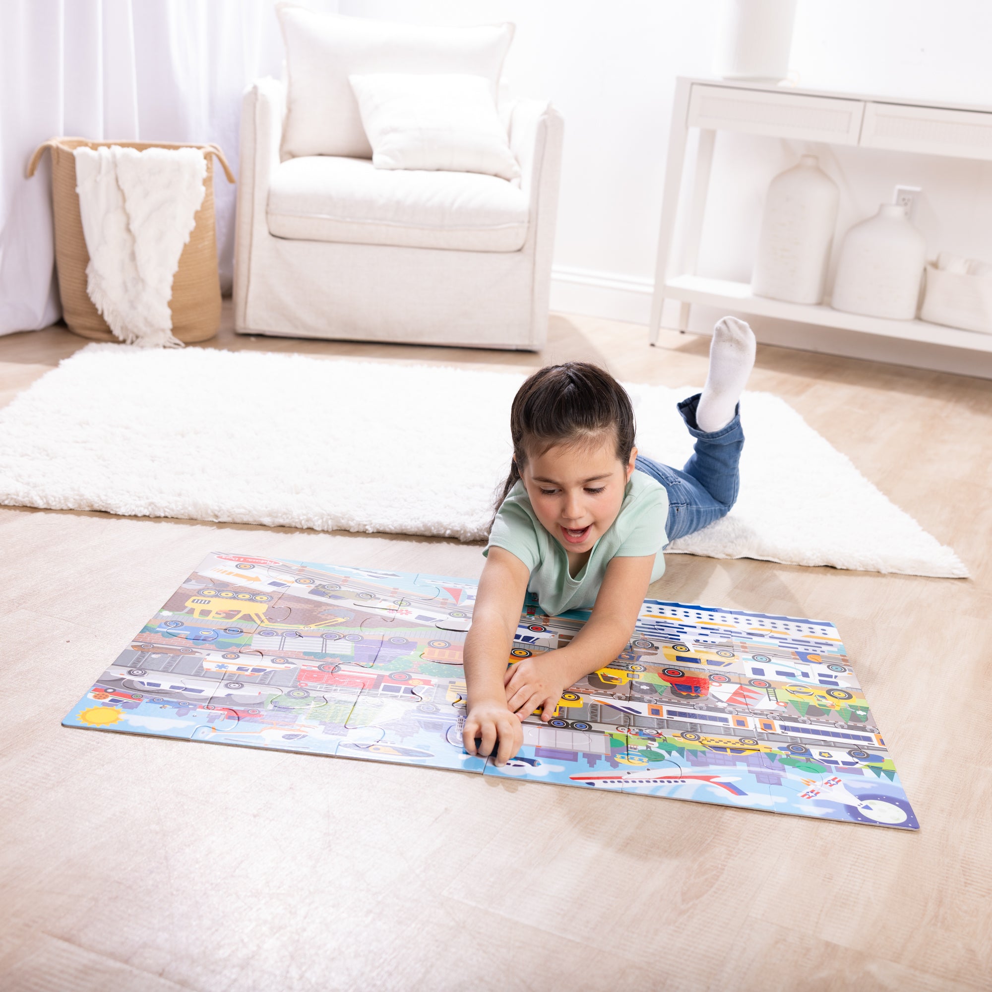 Traffic Jam Floor Puzzle - 24 Pieces - Image 6