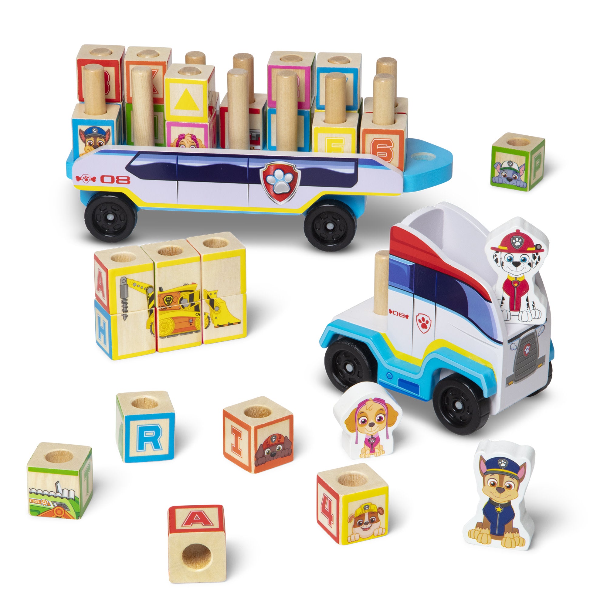 PAW Patrol Wooden ABC Block Truck - Image 6