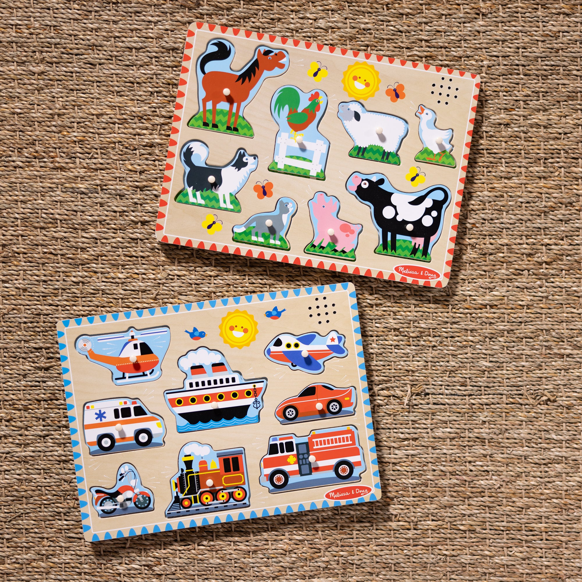 Wooden Sound Puzzle 2-Pack – Farm Animals. Vehicles - Image 9