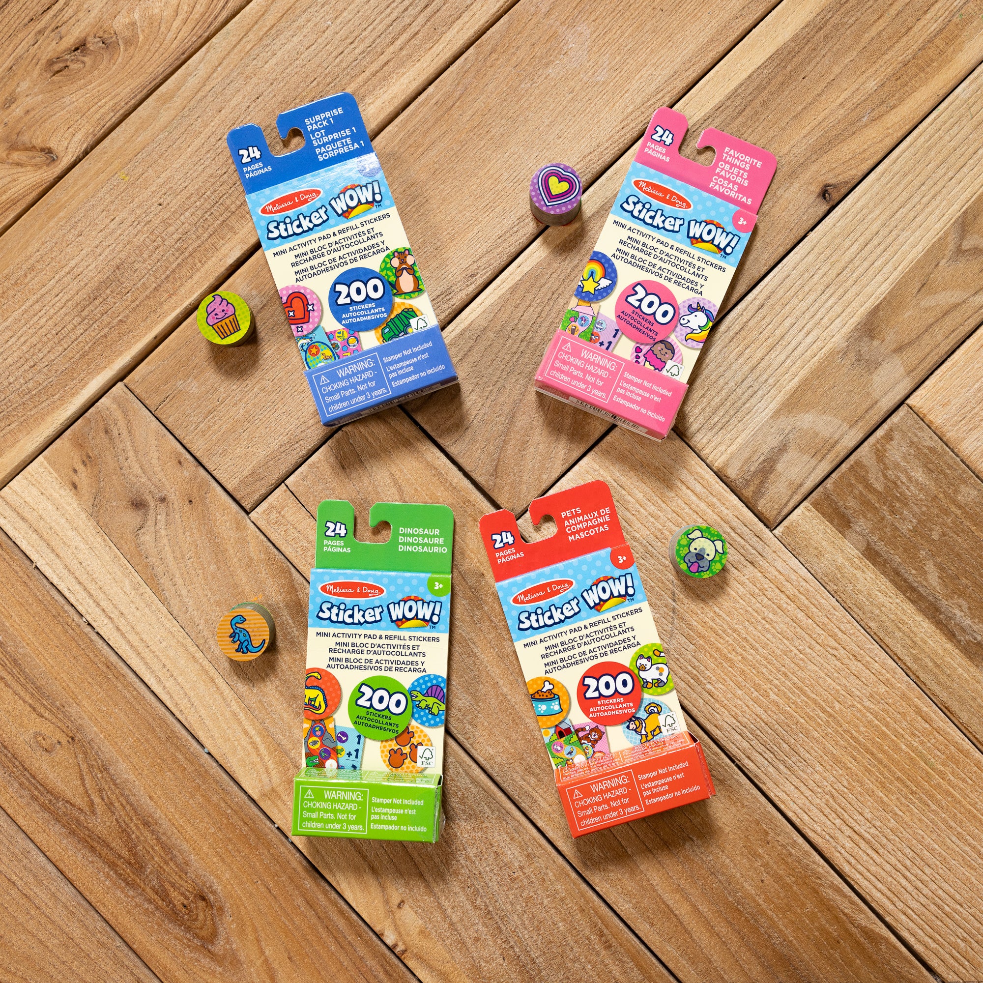 Sticker WOW!™ Mini Activity Pad and Refill Stickers 4-Pack (Dinosaur. Pets. Favorite Things. Surprise Pack 1) - Stamper Not Included - Image 8