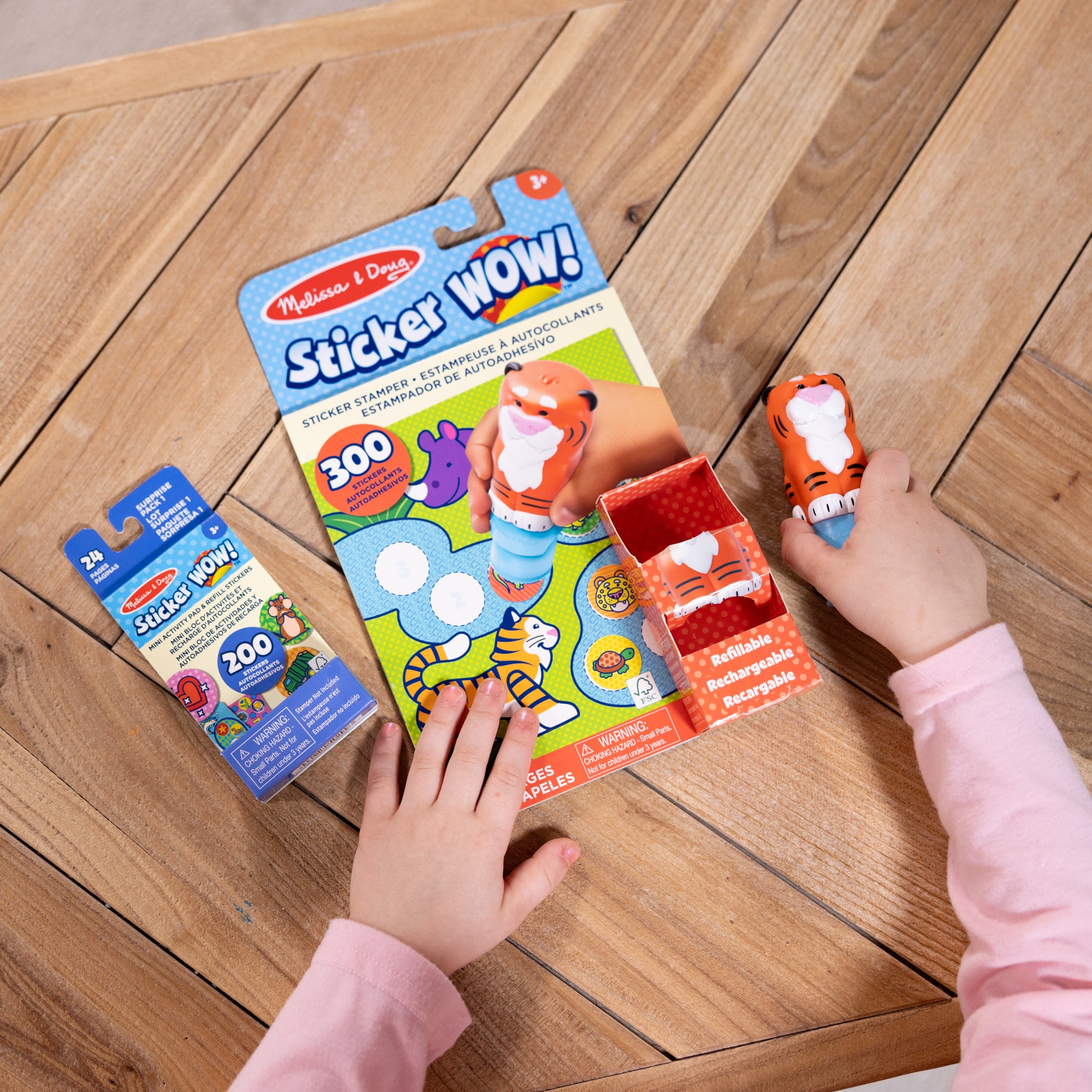 Sticker WOW!™ Tiger Bundle: Activity Pad & Sticker Stamper + Mini Activity Pad and 200 Refill Stickers - Image 7