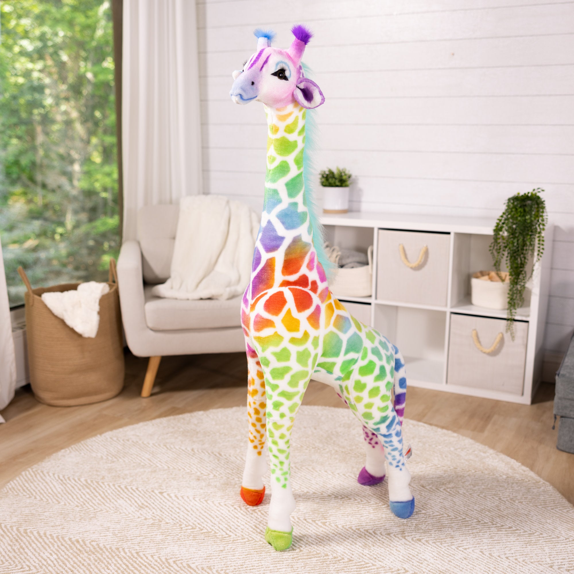 Rainbow Giraffe Lifelike Plush - Image 9