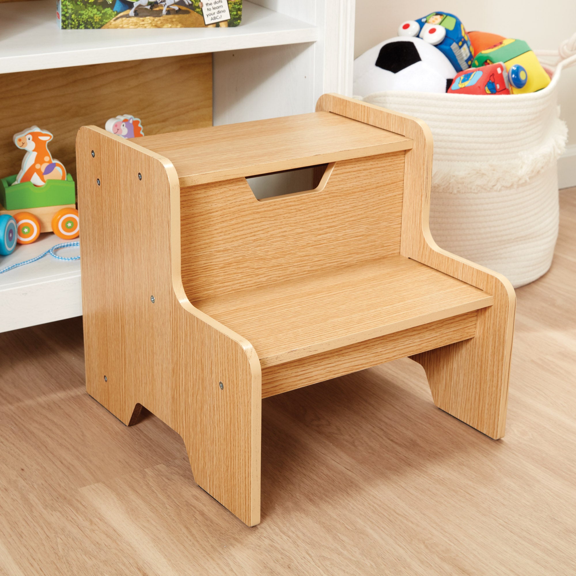 Wooden Step Stool - Natural - Image 9
