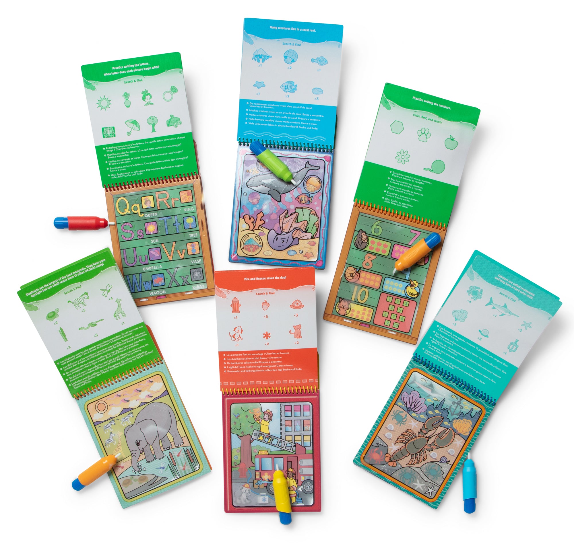 Water WOW! 6-Pack – Animals. Vehicles. Alphabet. Numbers. Safari. Under the Sea - Image 3