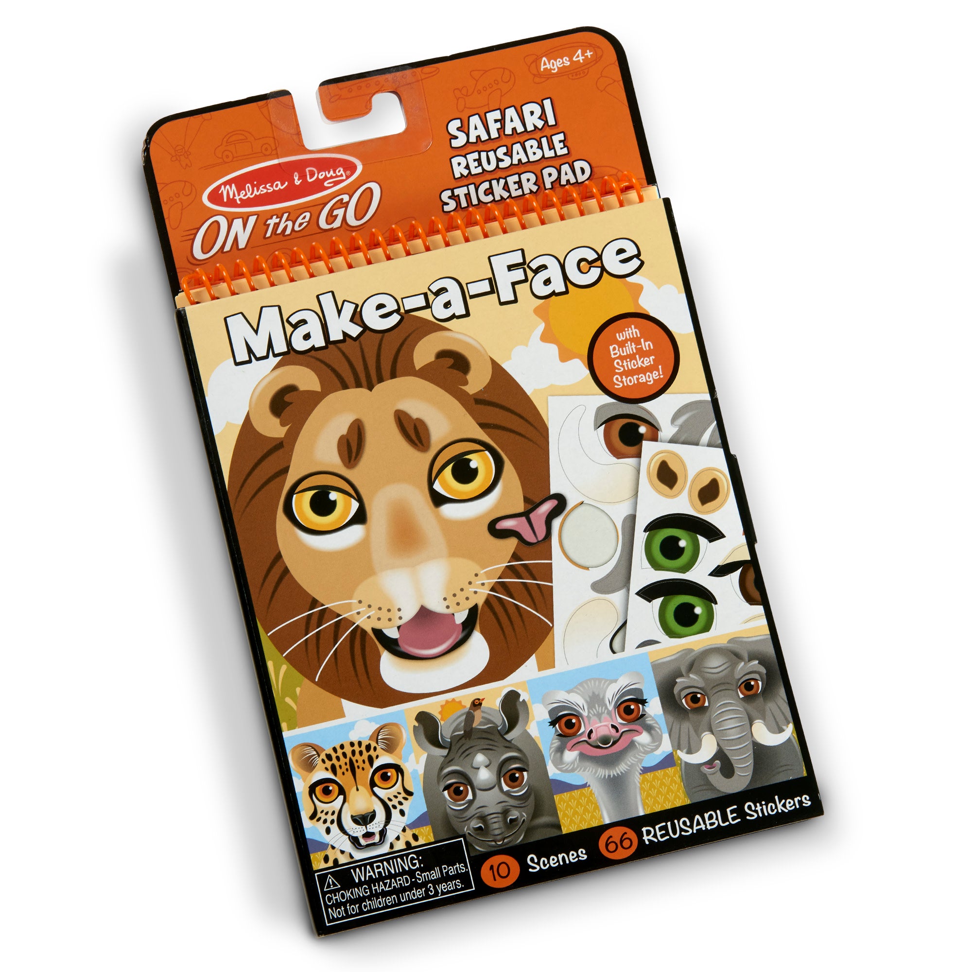 Make-a-Face – Safari Reusable Sticker Pad – On the Go Travel Activity - Image 6