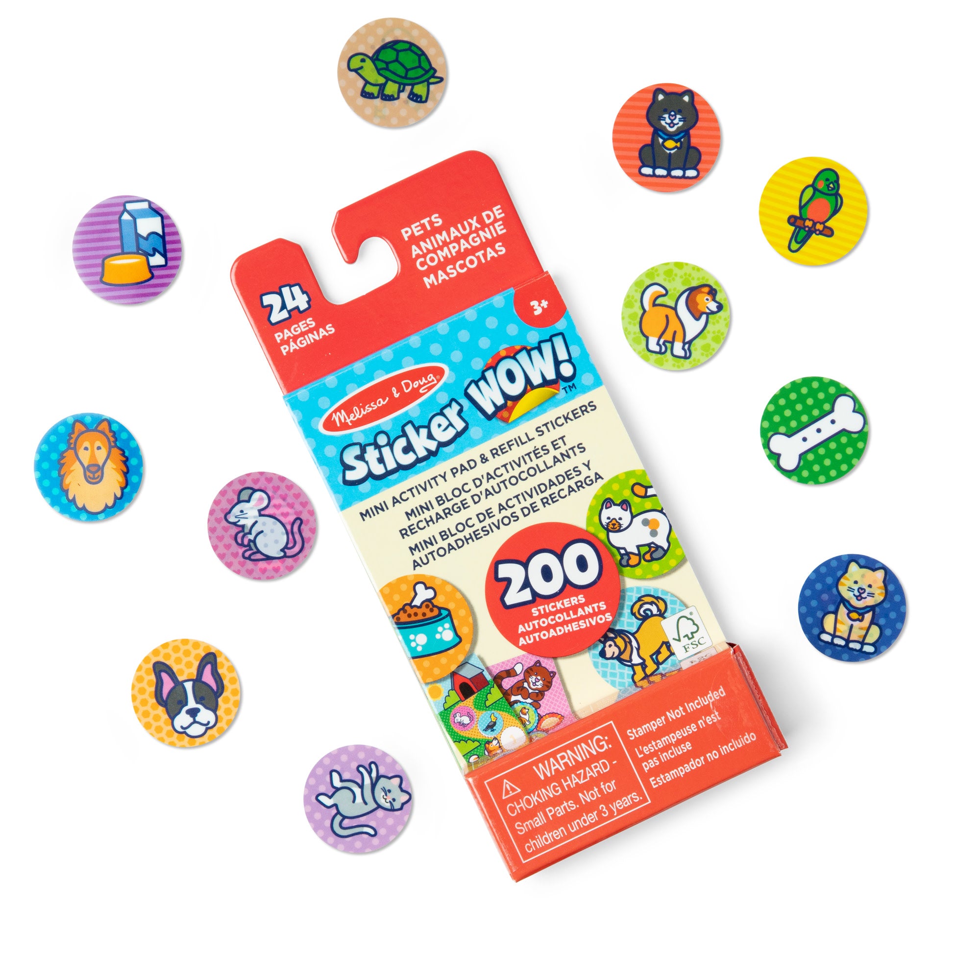 Sticker WOW!® Mini Activity Pad & Refill Stickers - Pets (200+ Stickers. Stamper Not Included) - Image 3