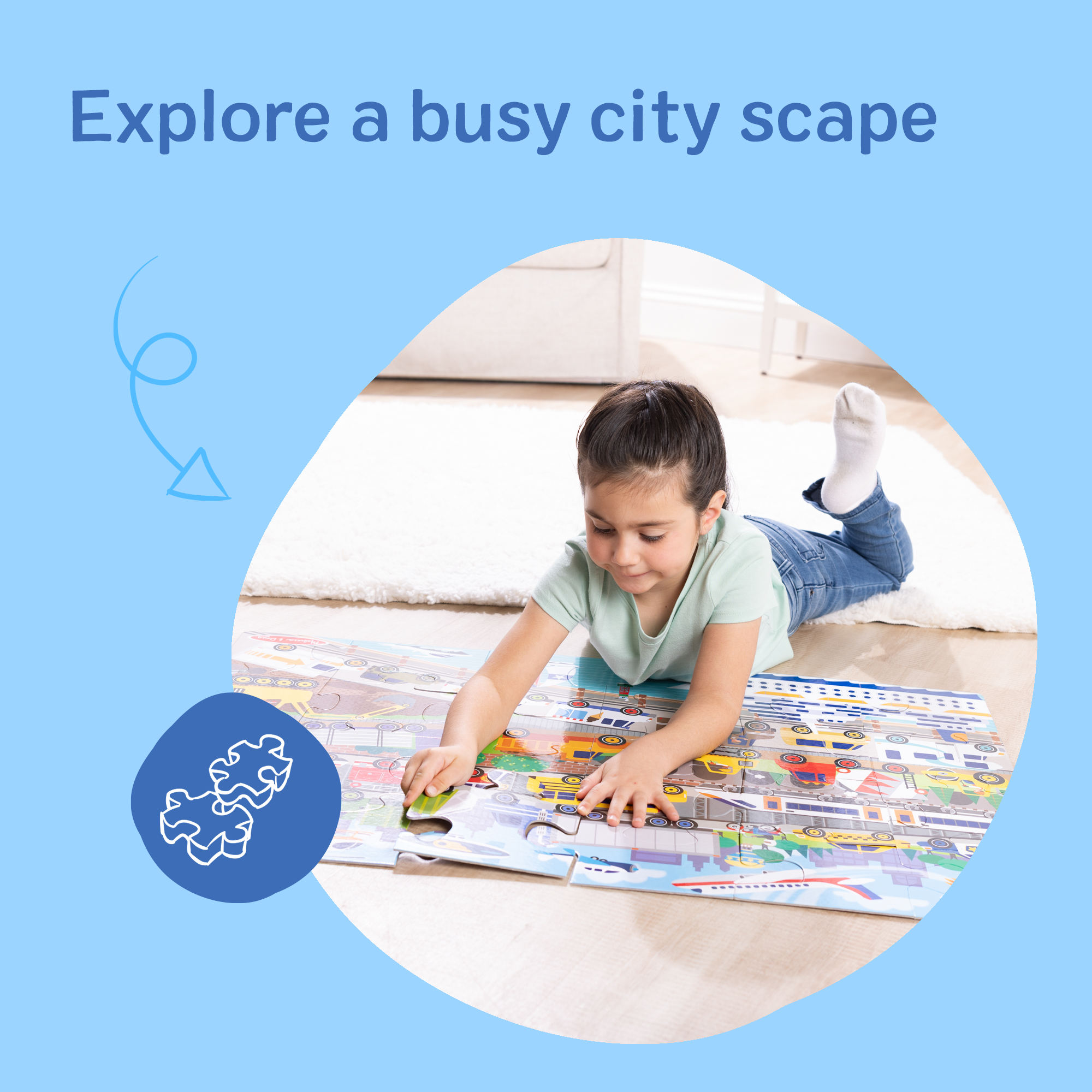 Traffic Jam Floor Puzzle - 24 Pieces - Image 4