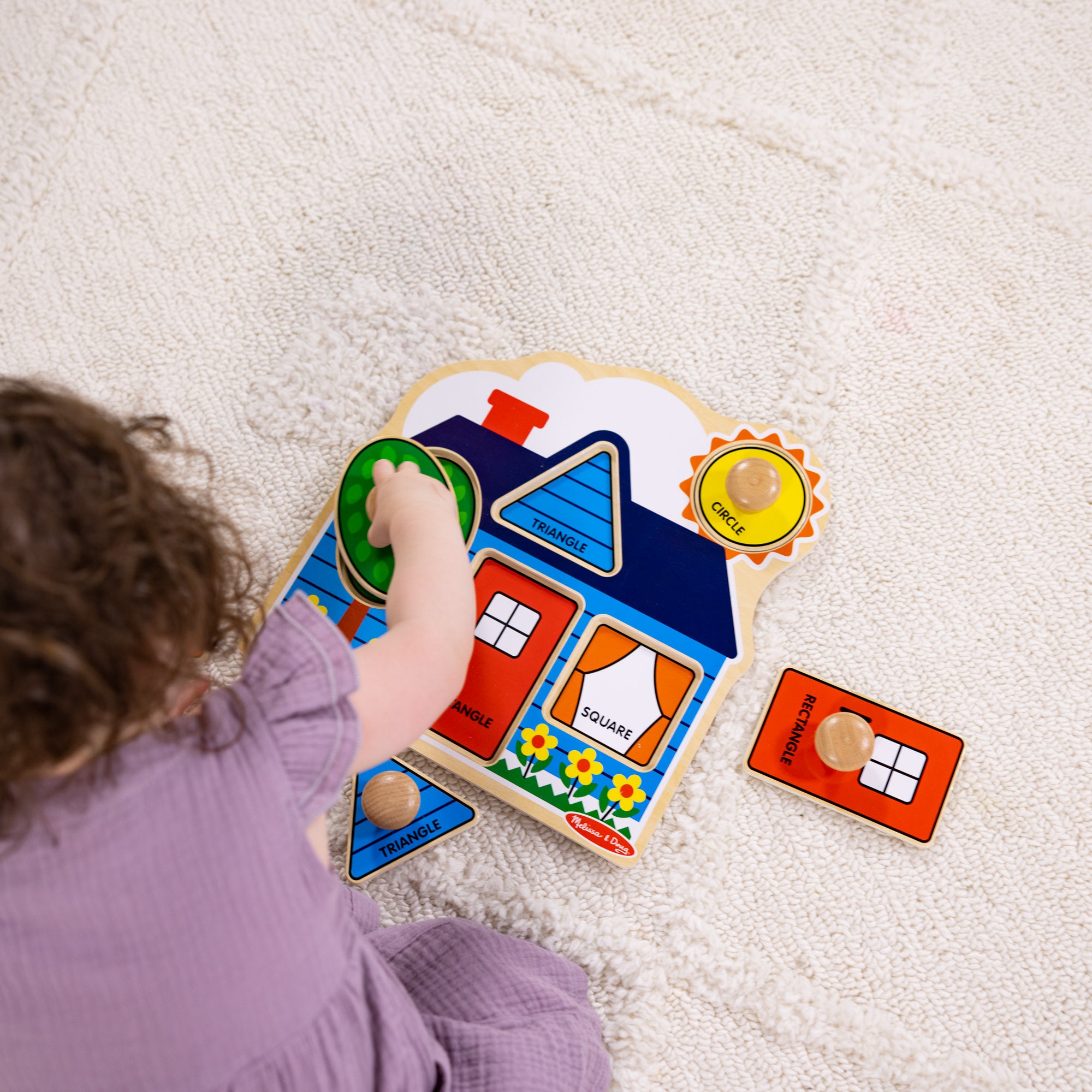 First Shapes Jumbo Peg Puzzle - 5 Pieces - Image 7