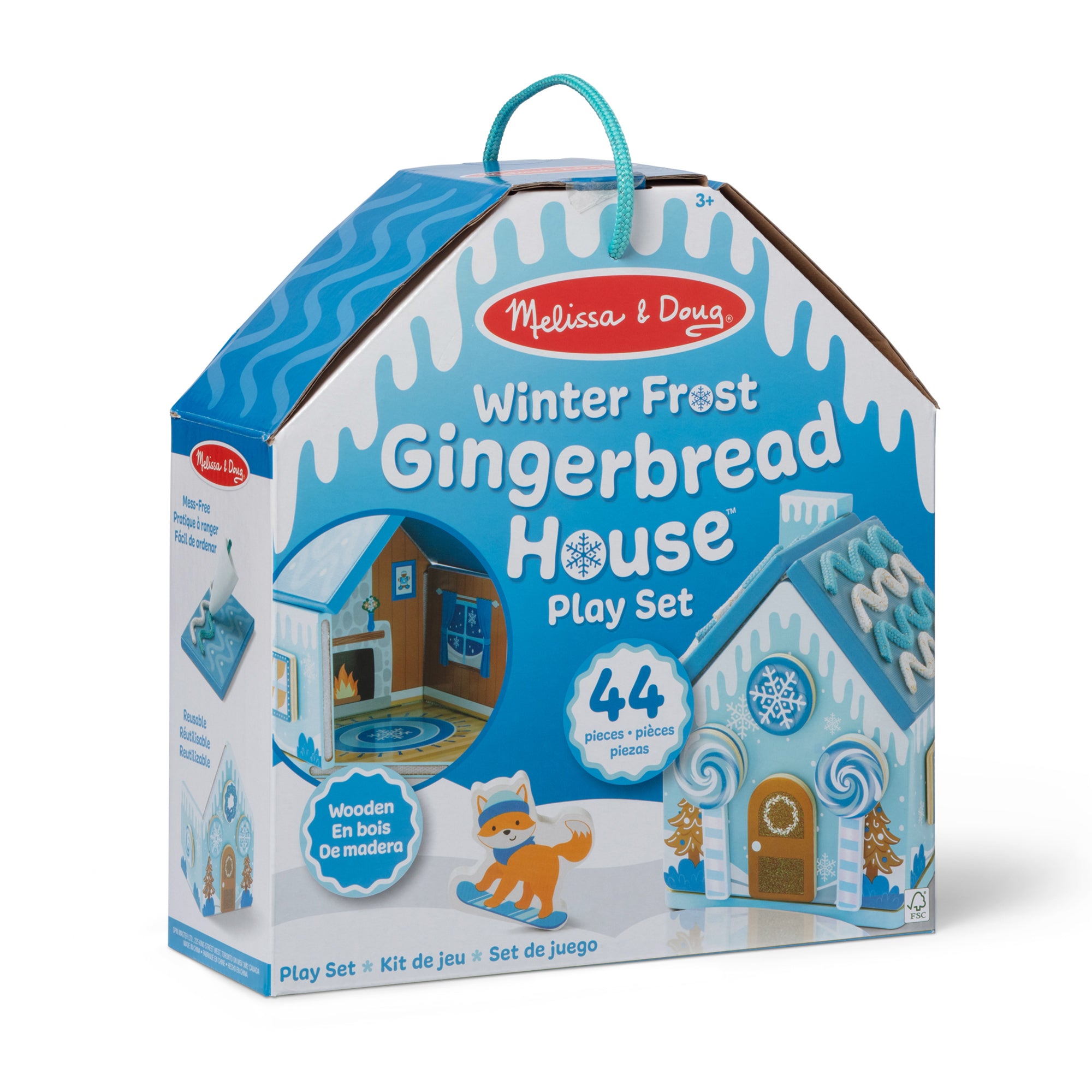 Wooden Gingerbread House Play Set – Winter Frost - Image 3