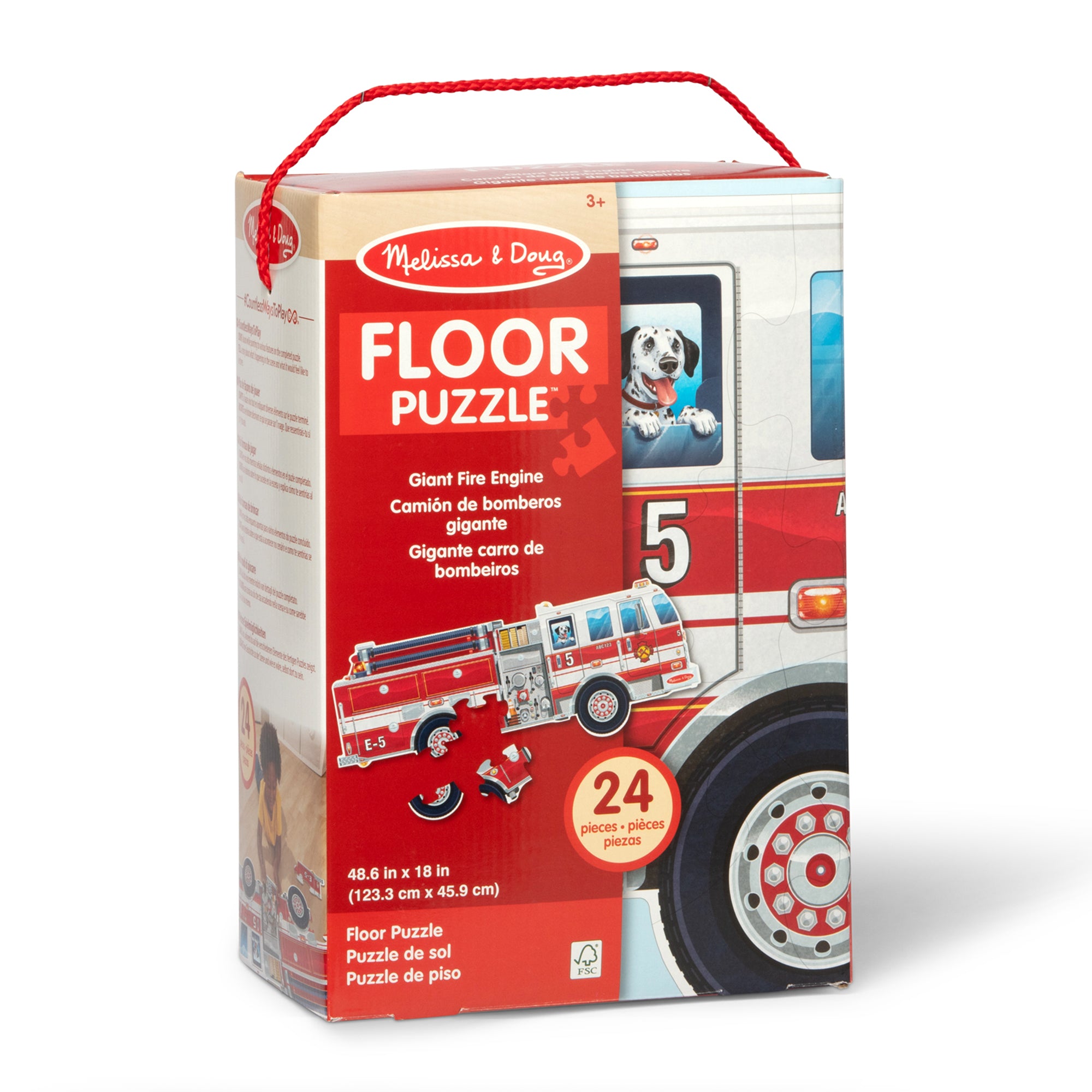 Giant Fire Truck Floor Puzzle - 24 Pieces - Image 9