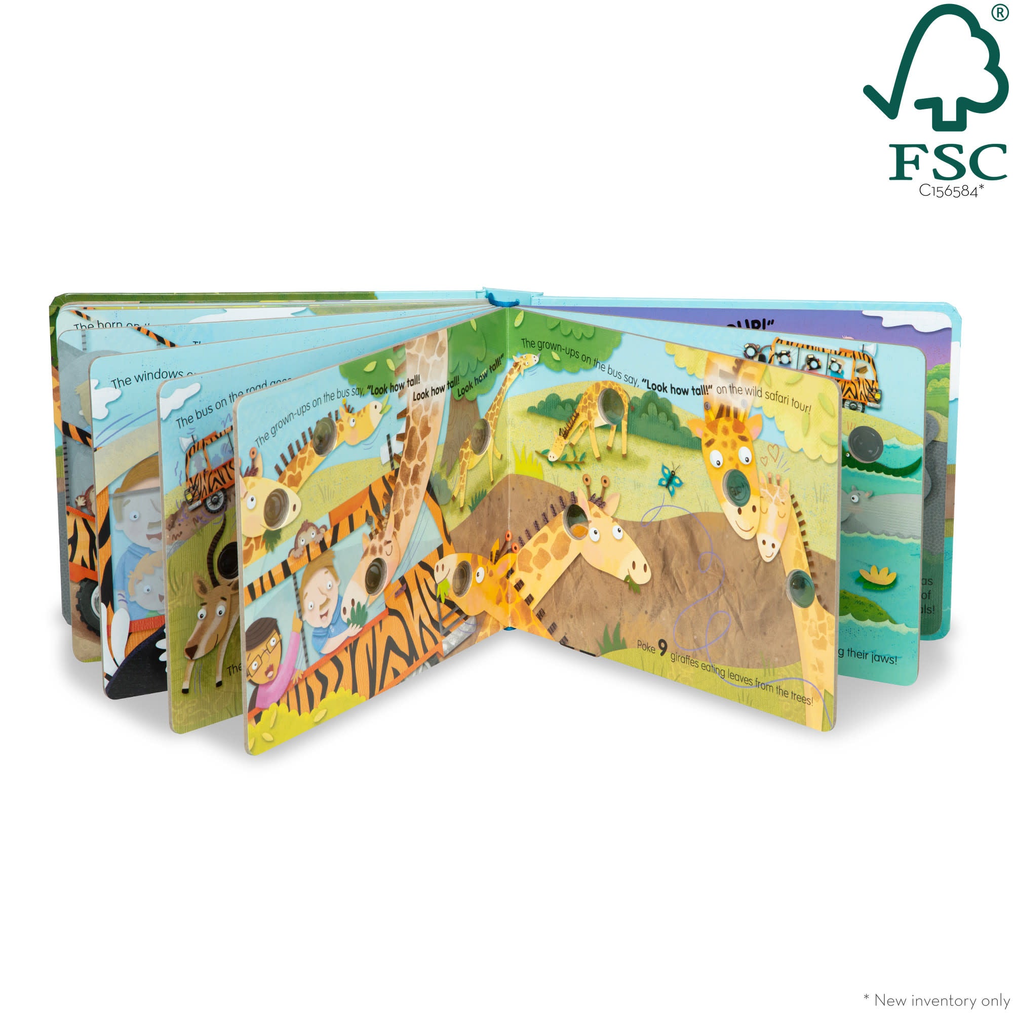 Poke-a-Dot: The Wheels on the Bus Wild Safari Board Book - Image 3