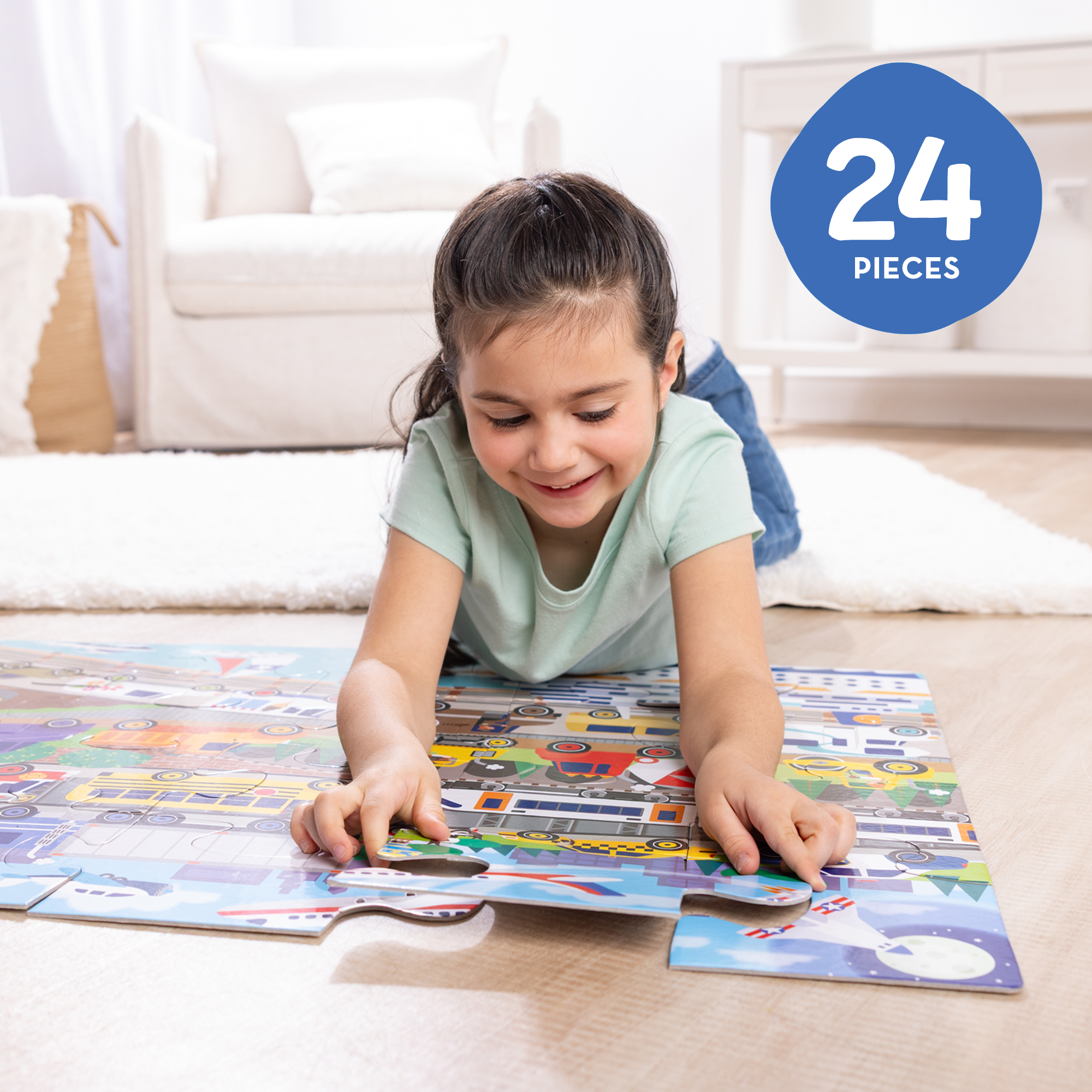 Traffic Jam Floor Puzzle - 24 Pieces - Image 7