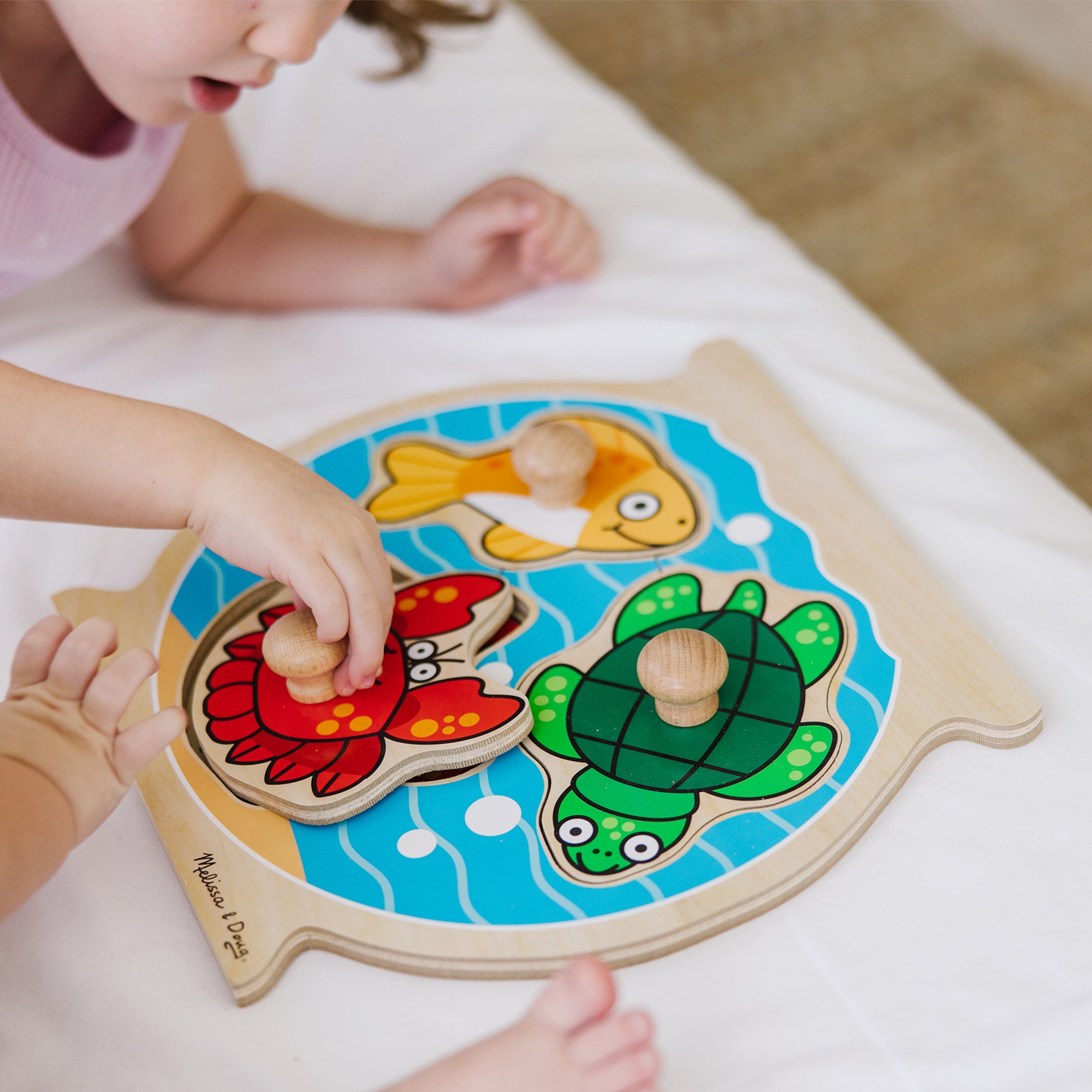 Wooden Jumbo Peg Puzzle 2-Pack: Fish Bowl. House Pets - Image 7