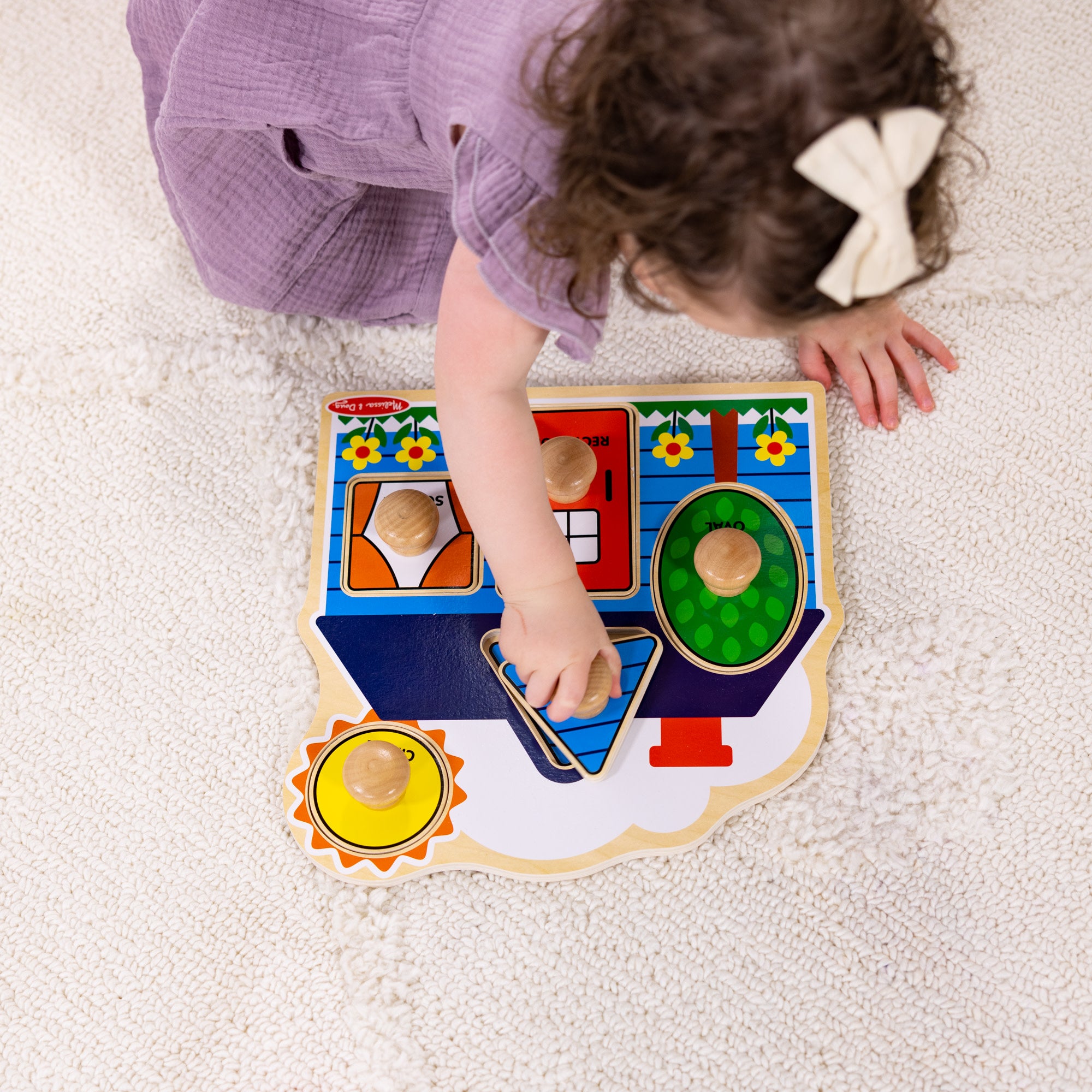 First Shapes Jumbo Peg Puzzle - 5 Pieces - Image 5