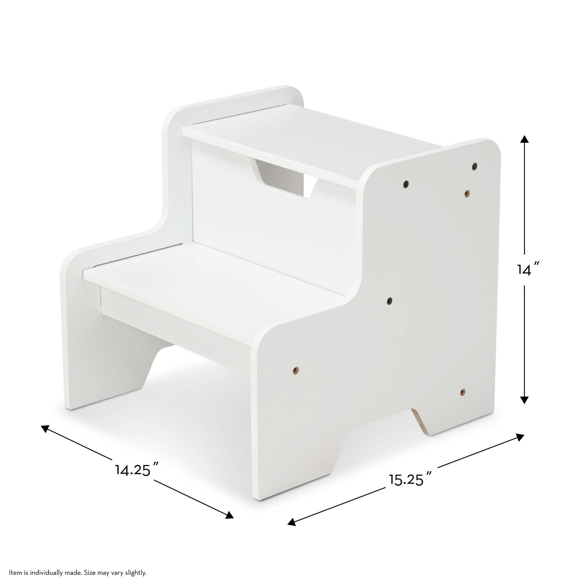 Wooden Step Stool - White - Image 4