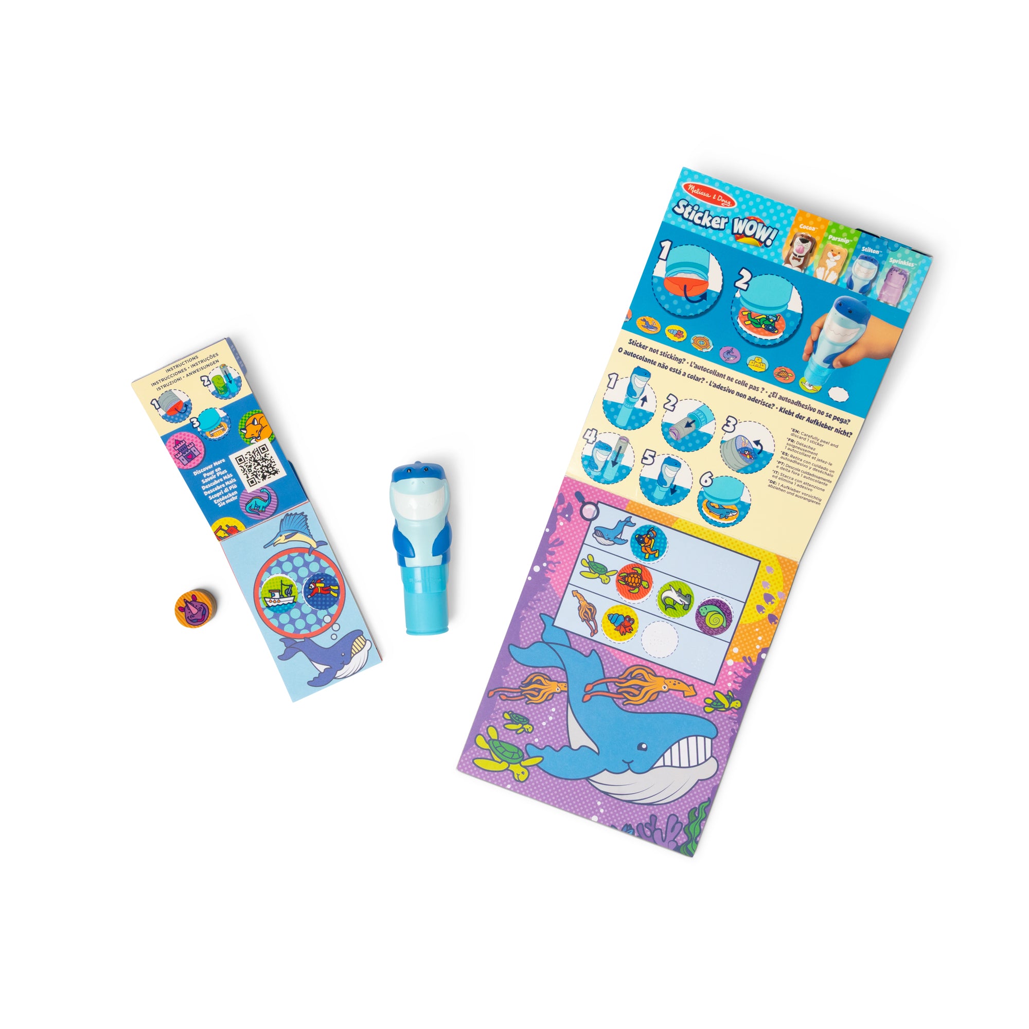 Sticker WOW!™ Shark Bundle: Activity Pad & Sticker Stamper + Mini Activity Pad and 200 Refill Stickers - Image 3
