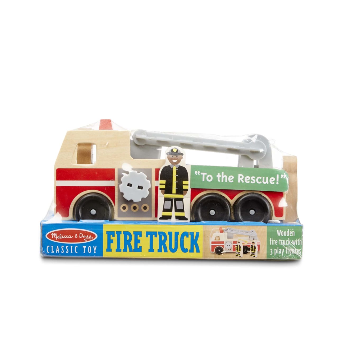 Classic Wooden Fire Truck Play Set - Image 3
