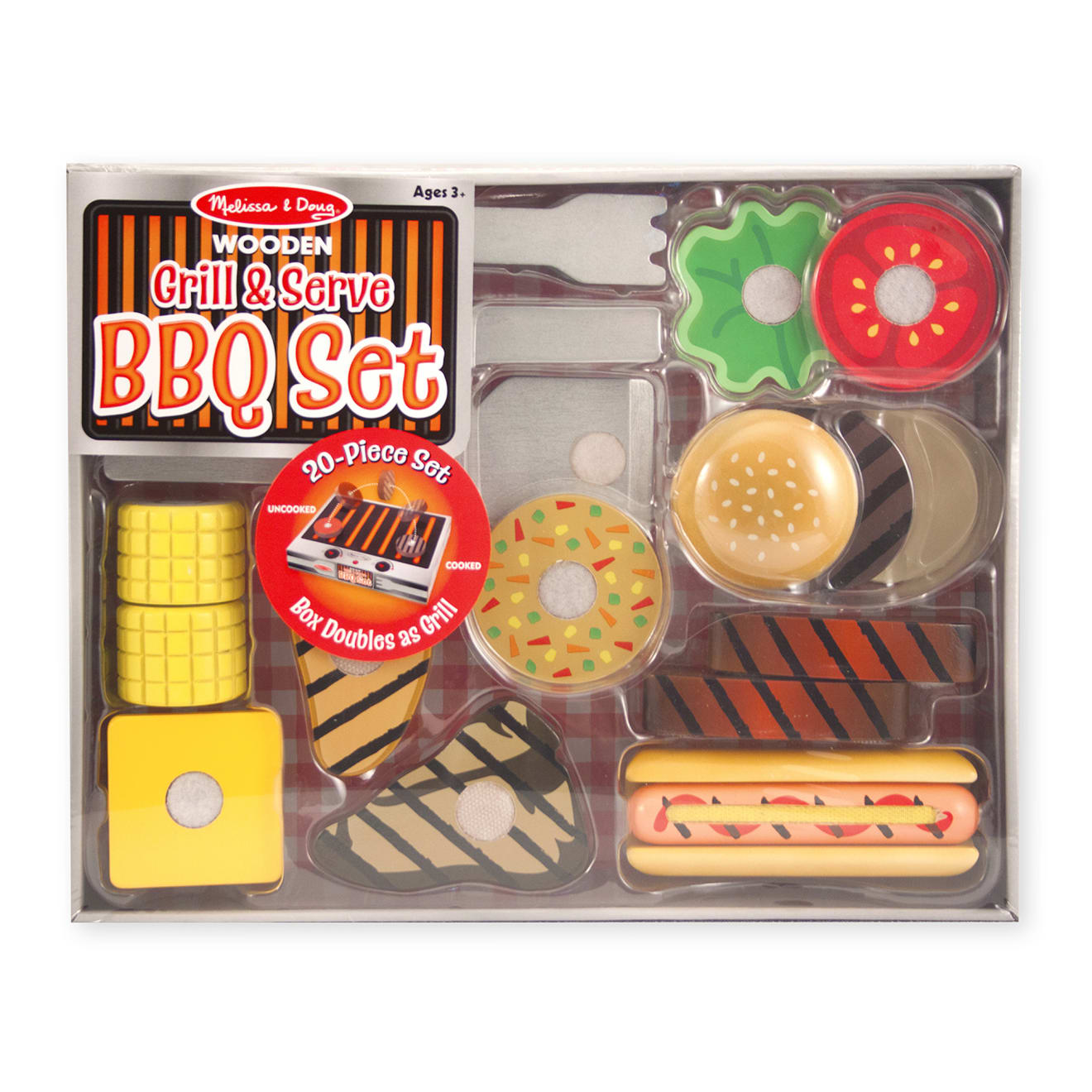 Wooden Grill & Serve BBQ Set - Image 3