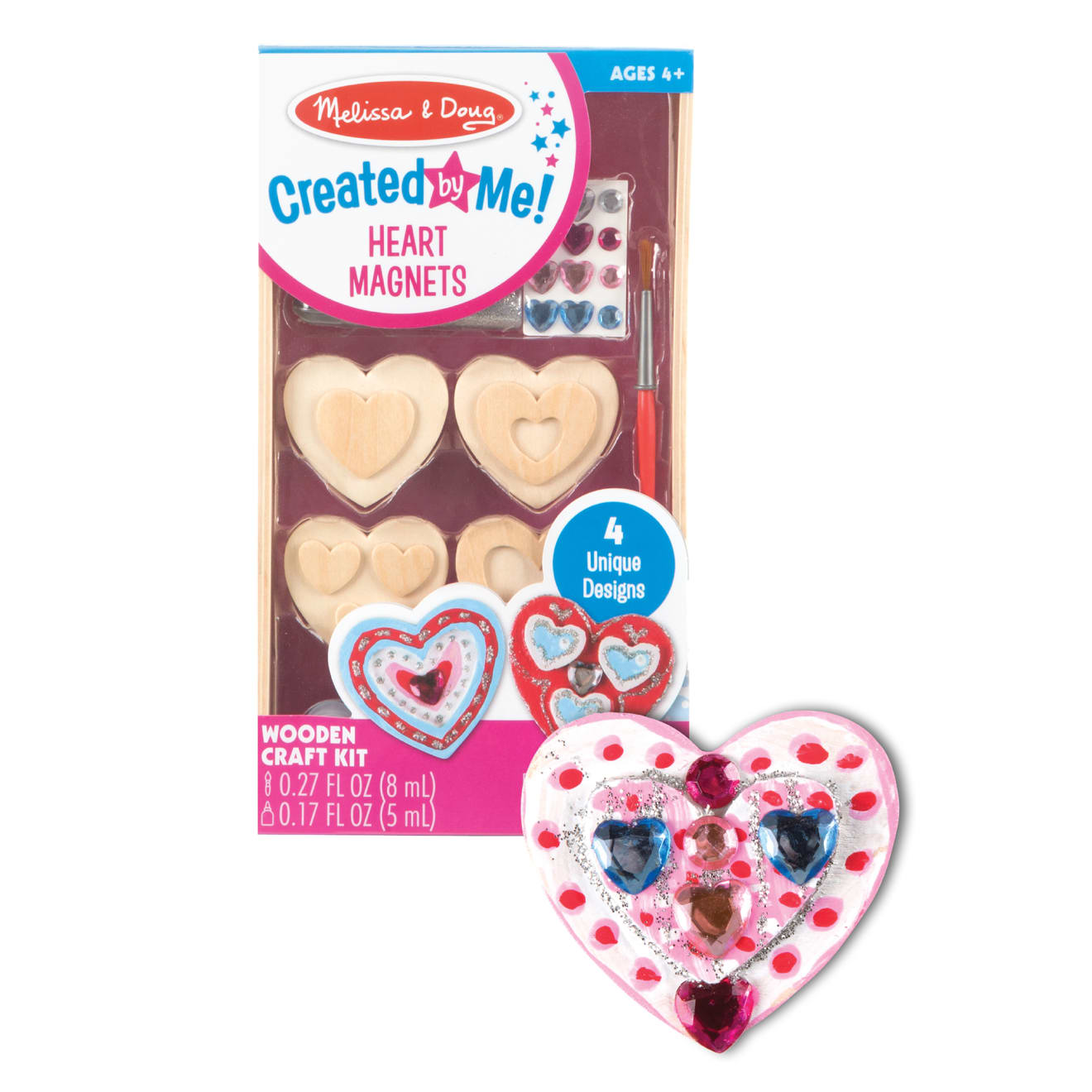 Created by Me! Heart Magnets Wooden Craft Kit - Image 3