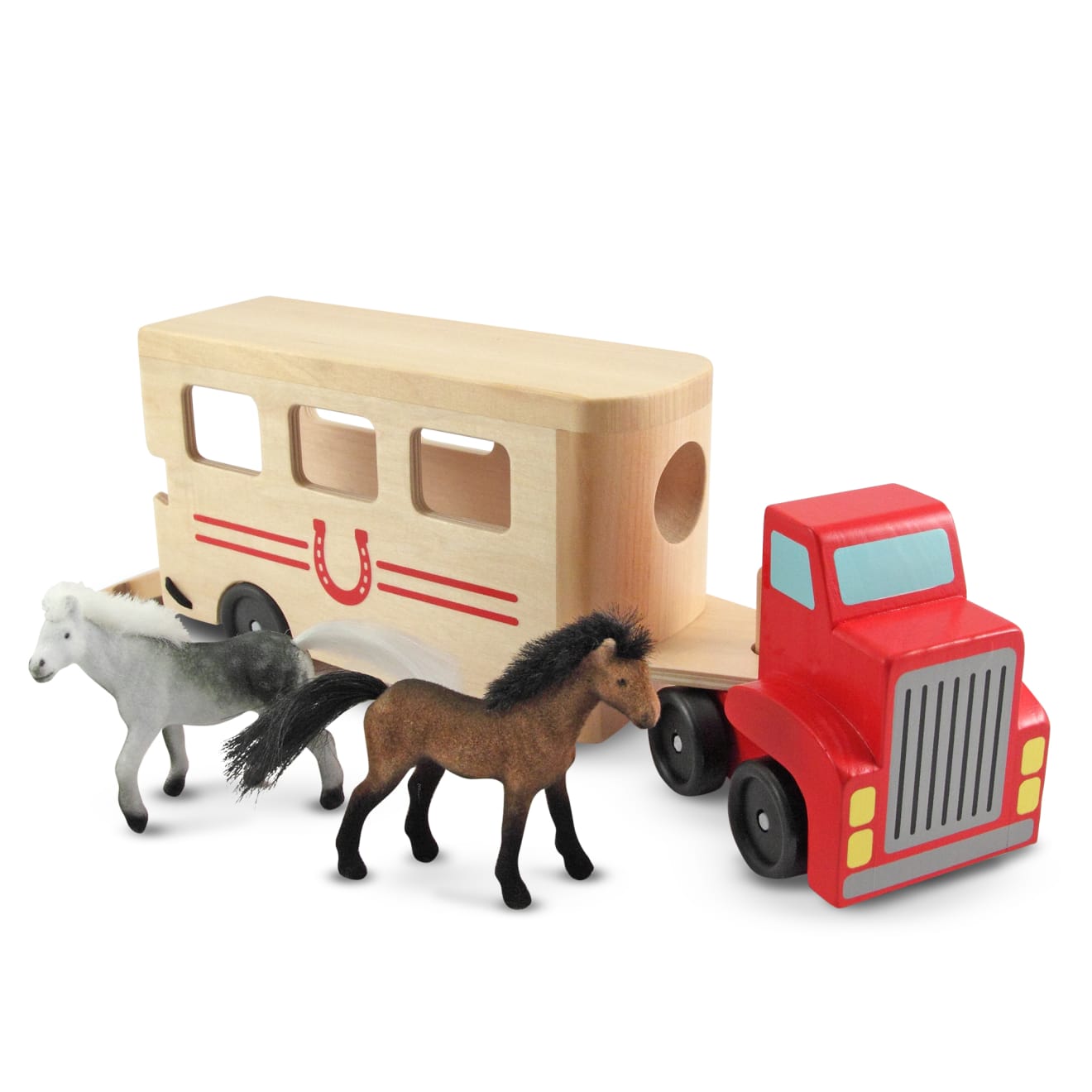 Horse Carrier Wooden Vehicles Play Set - Image 4