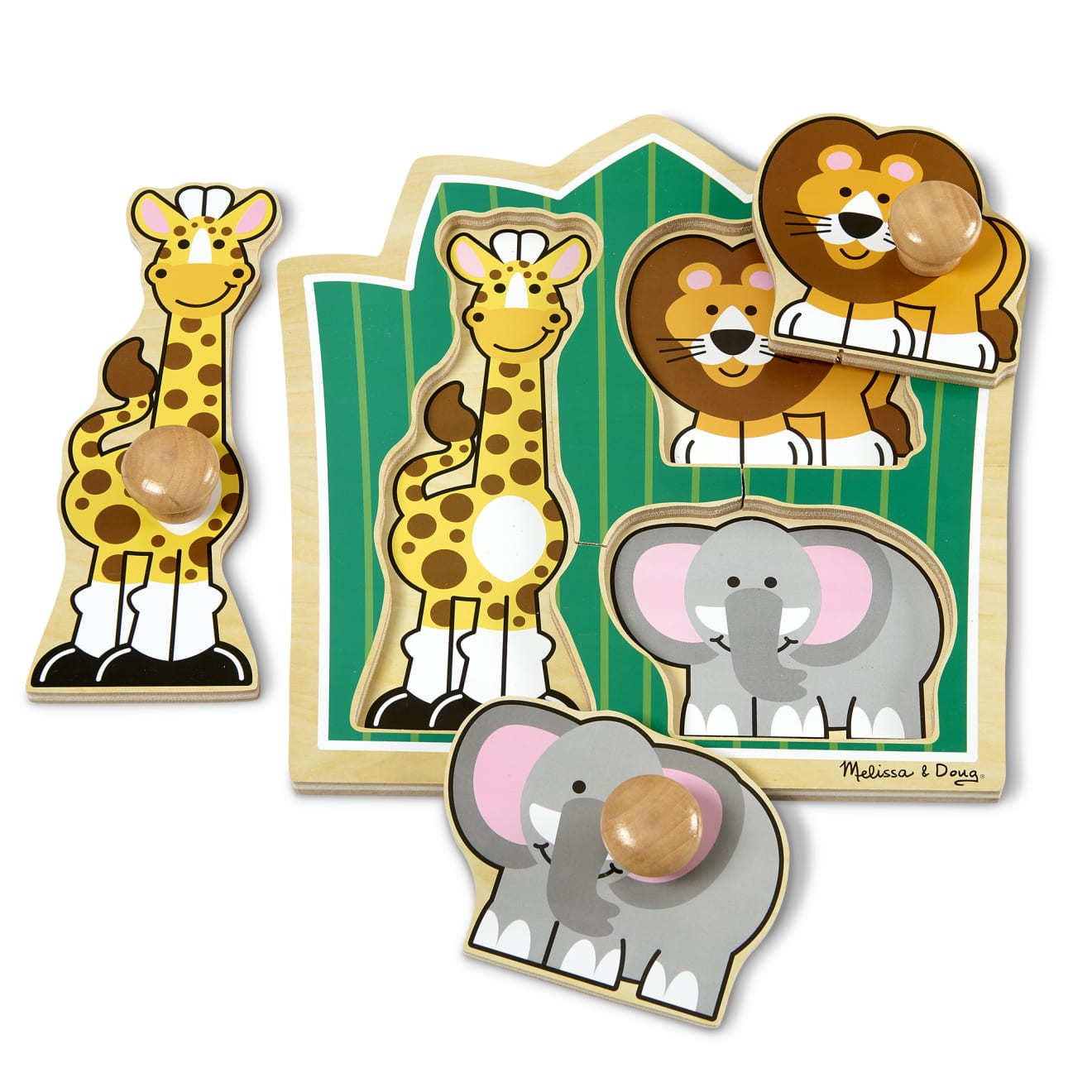 Jungle Friends Jumbo Knob Puzzle - 3 Pieces - Image 4