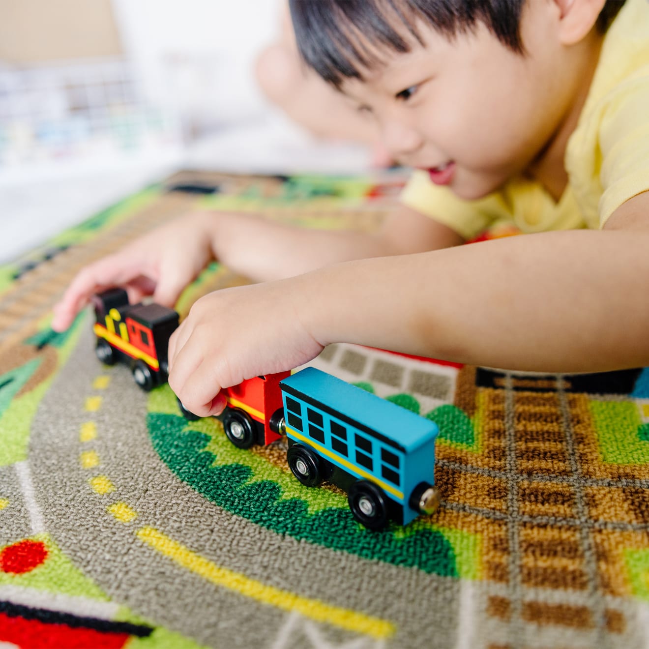 Round the Rails Train Rug - Image 2