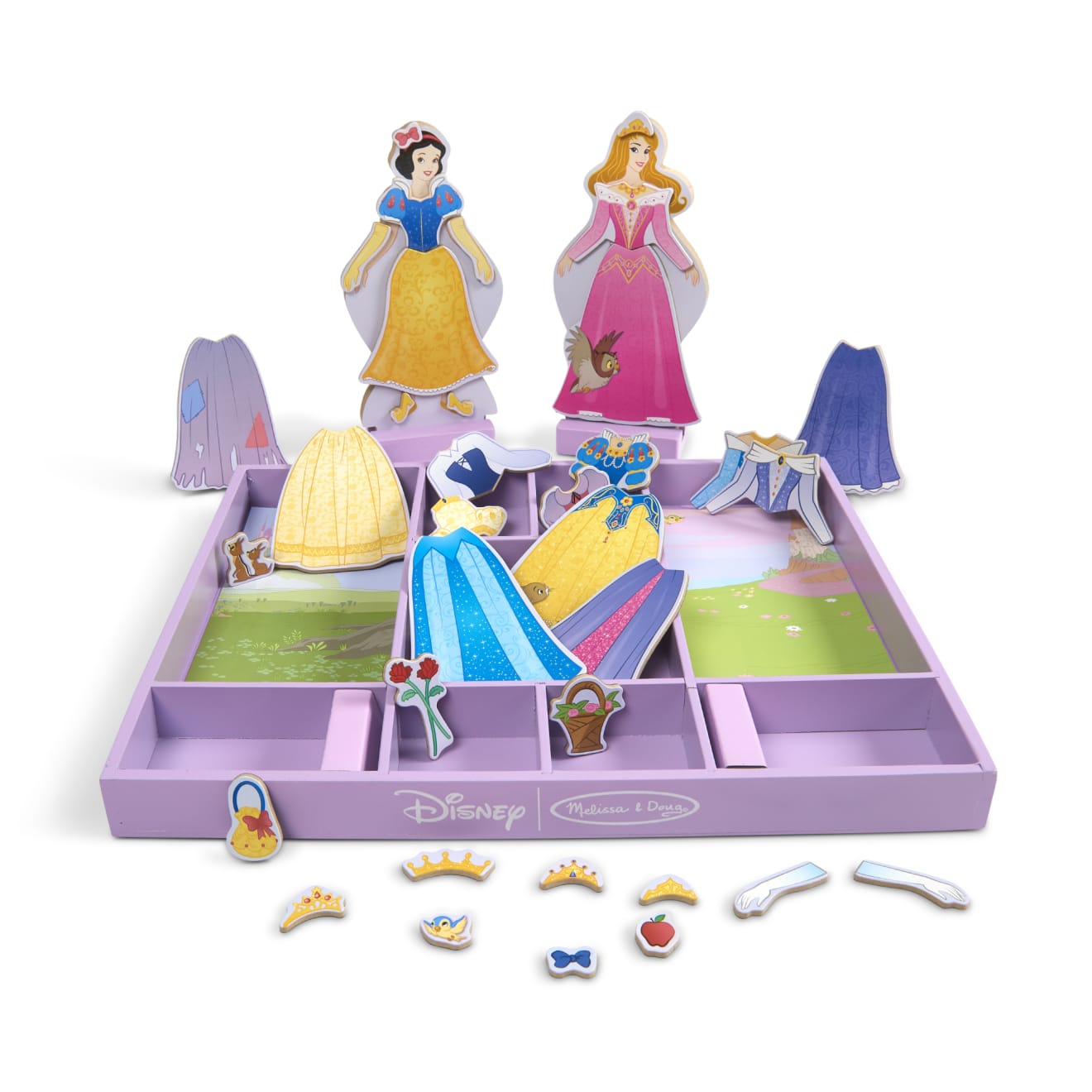 Sleeping Beauty & Snow White Wooden Magnetic Dress-Up - Image 4