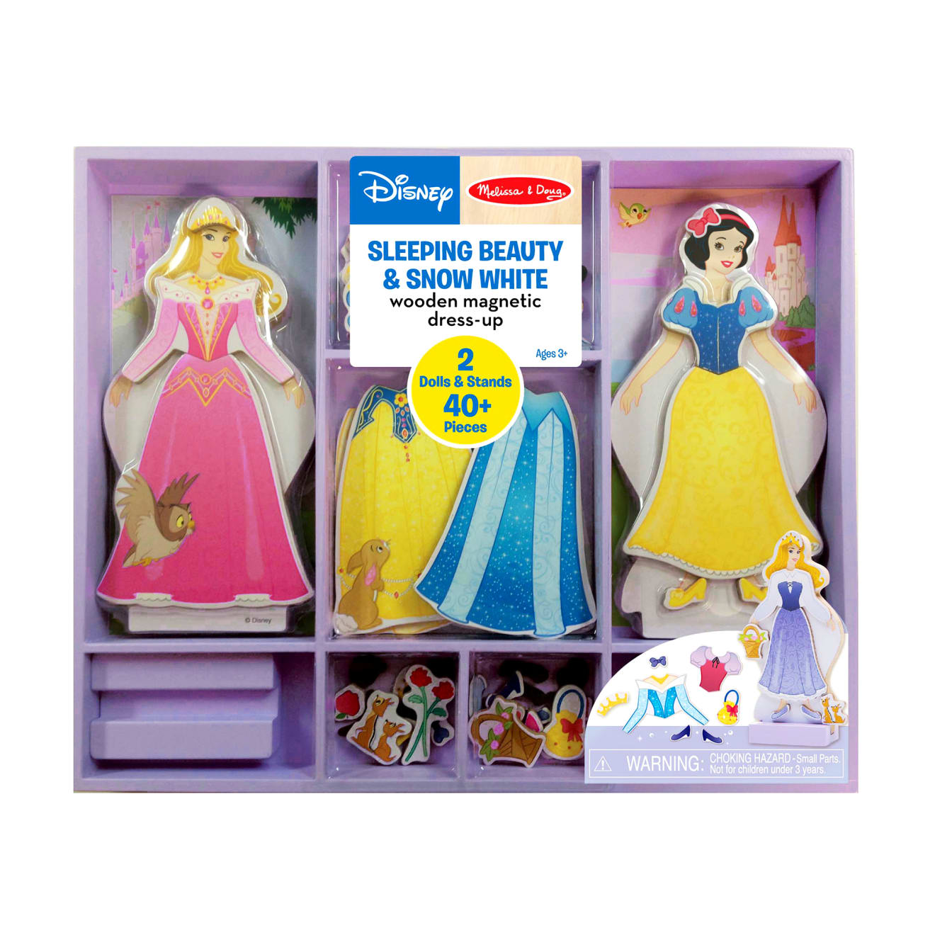Sleeping Beauty & Snow White Wooden Magnetic Dress-Up - Image 3