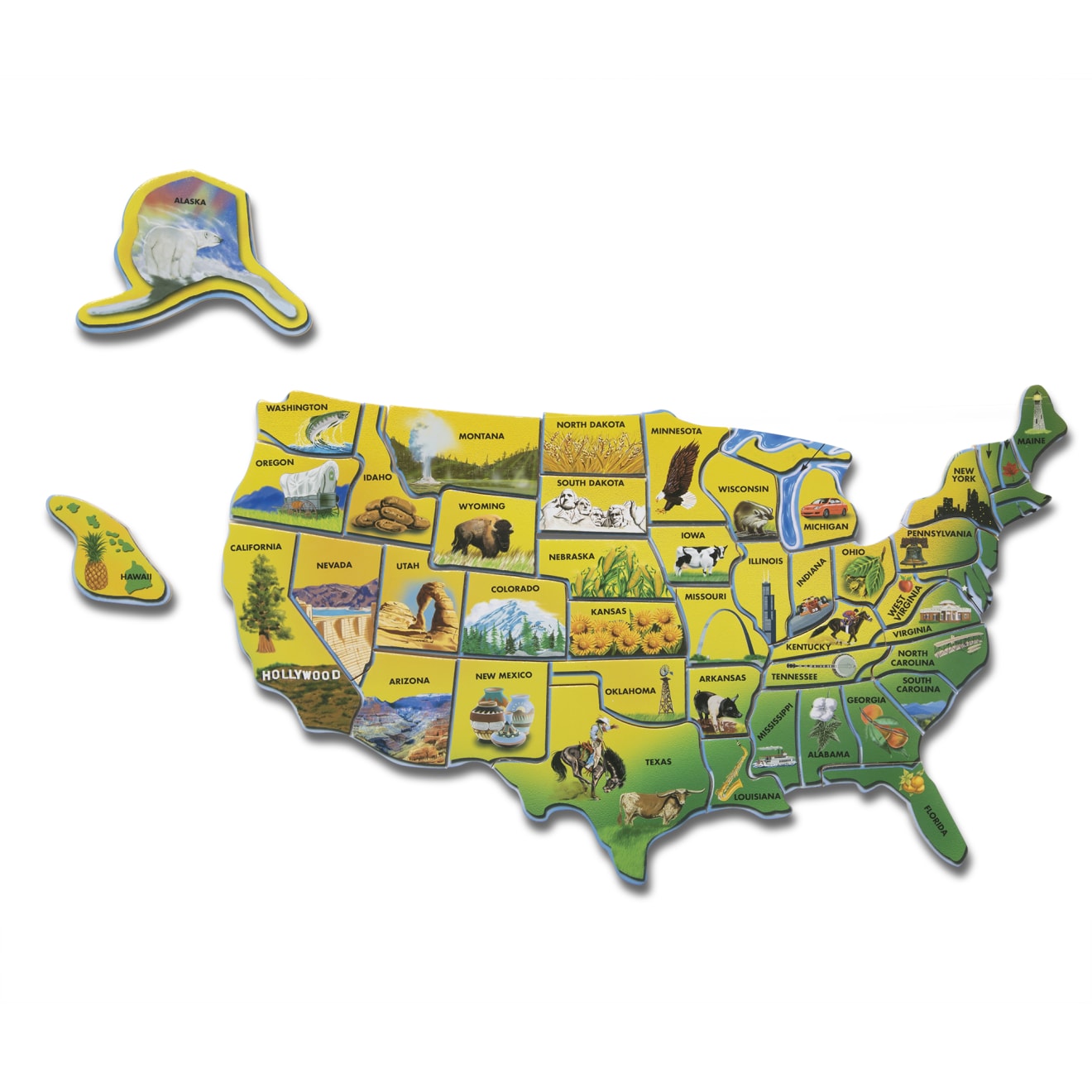 U.S.A. Map Wooden Puzzle - Image 4