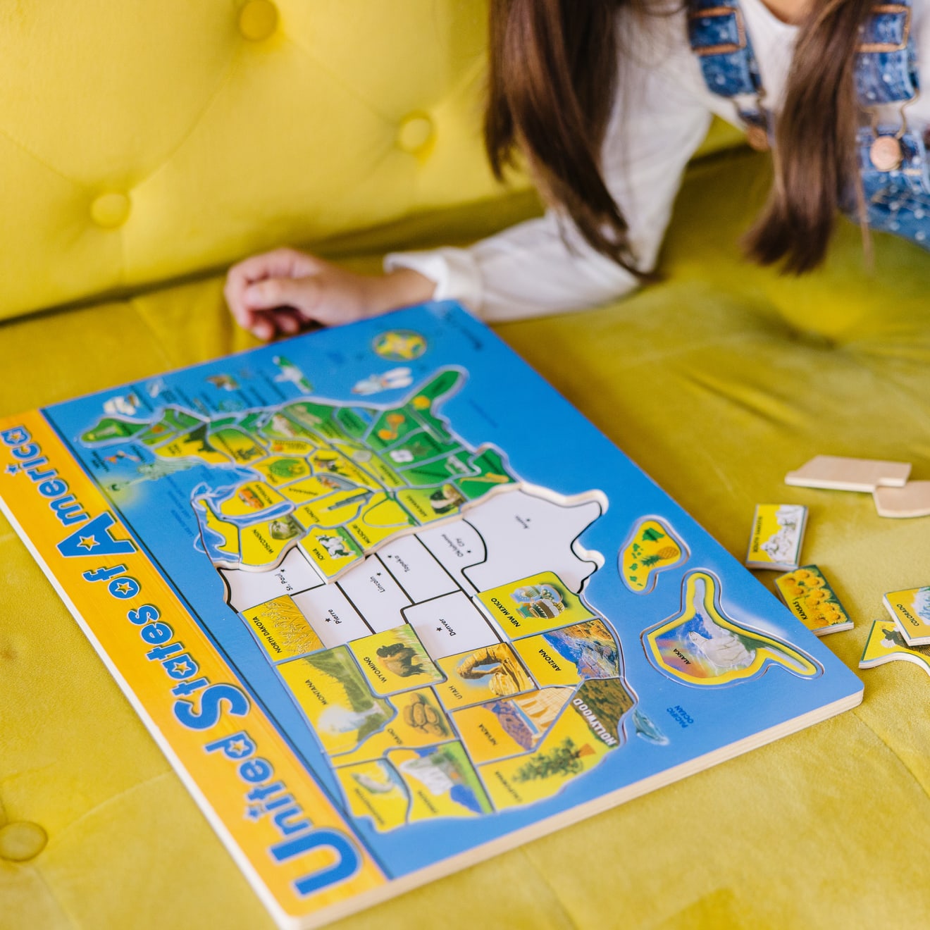 U.S.A. Map Wooden Puzzle - Image 7