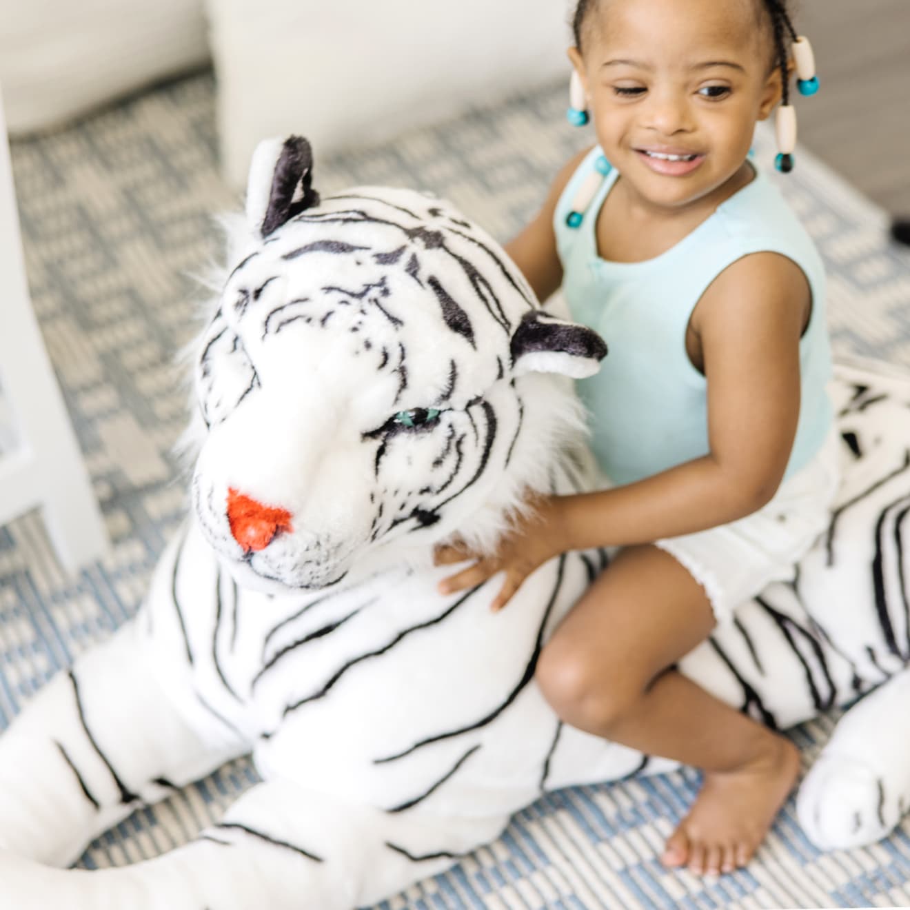 White Tiger Giant Stuffed Animal - Image 7
