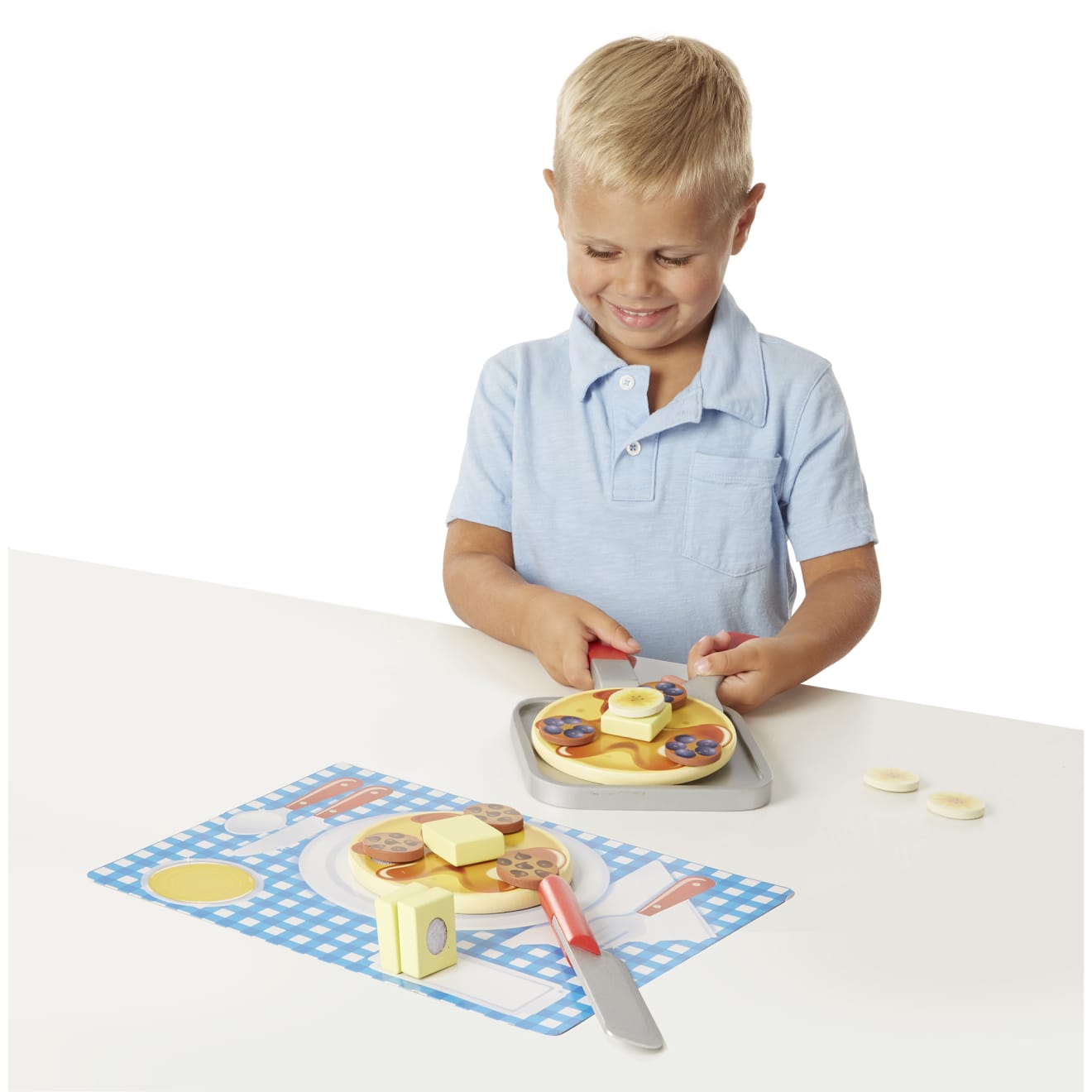 Flip & Serve Pancake Set - Wooden Play Food - Image 8