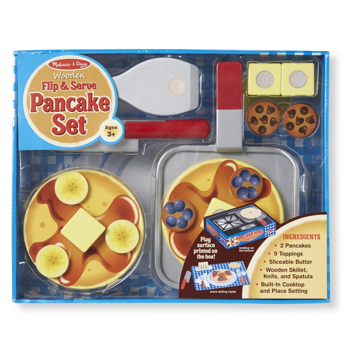Flip & Serve Pancake Set - Wooden Play Food - Image 3