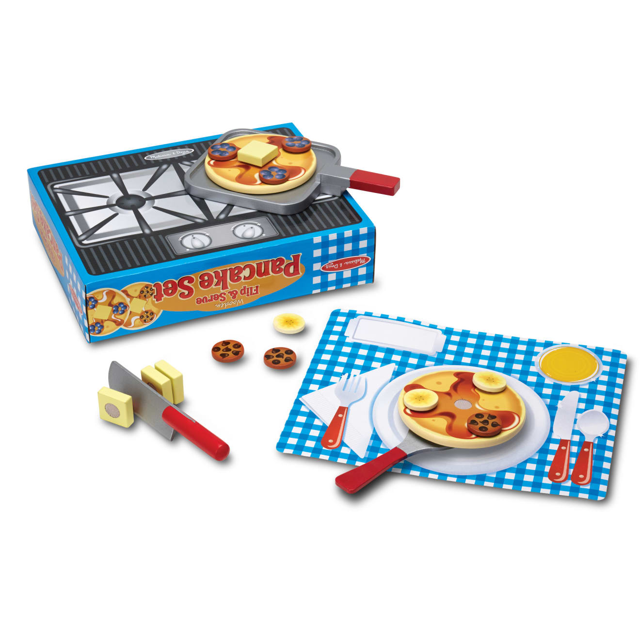 Flip & Serve Pancake Set - Wooden Play Food - Image 9